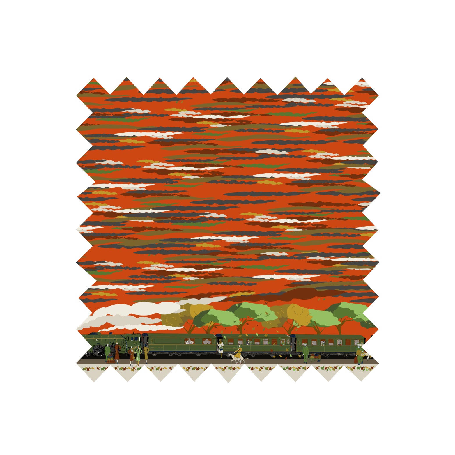 Remnant - 86x152cm - Flying Scotsman Rust - Cotton Twill