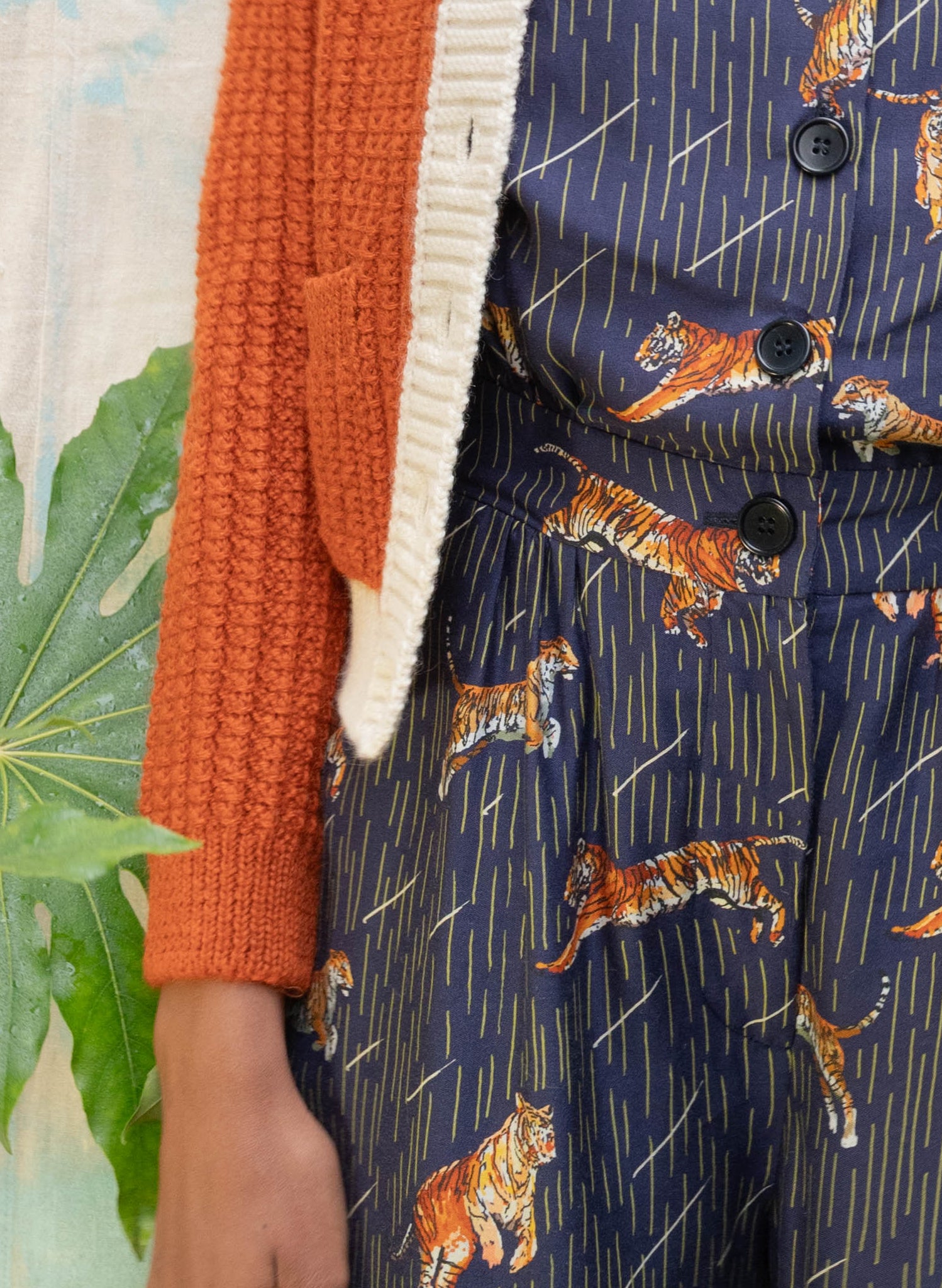 Francesca Long Jumpsuit - Navy Tigers