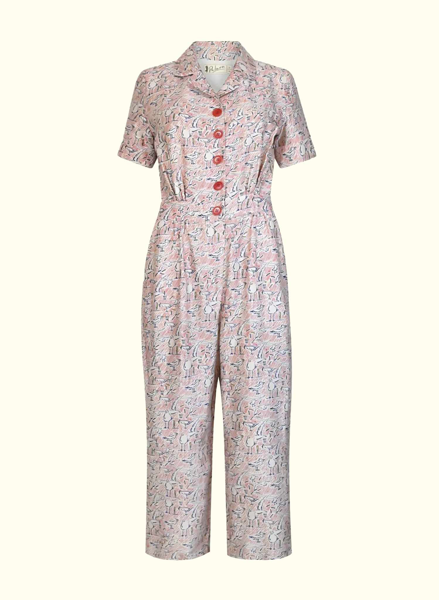 Limited edition - Custom Length - Francesca Jumpsuit - Ivory Chips Away