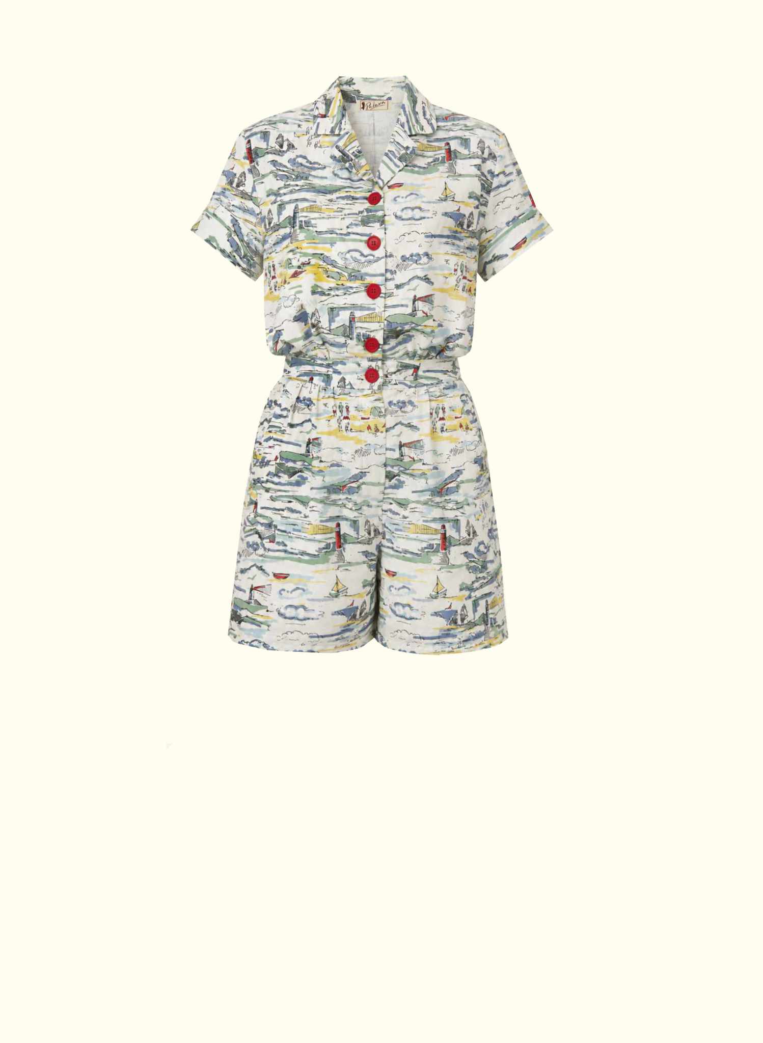 Limited edition - Custom Length - Francesca Jumpsuit - Ivory Lighthouse