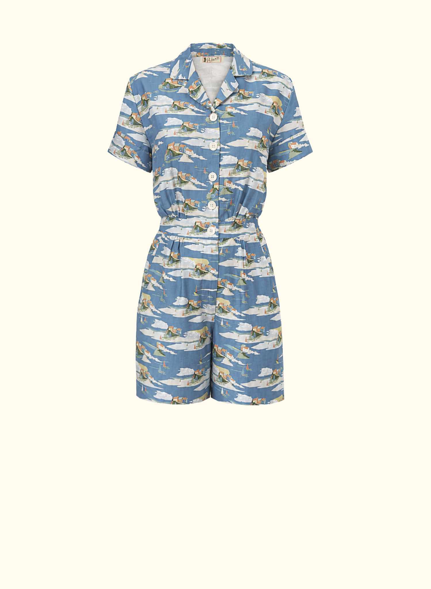 Limited edition - Custom Length - Francesca Jumpsuit - Blue Robin Hood's Bay