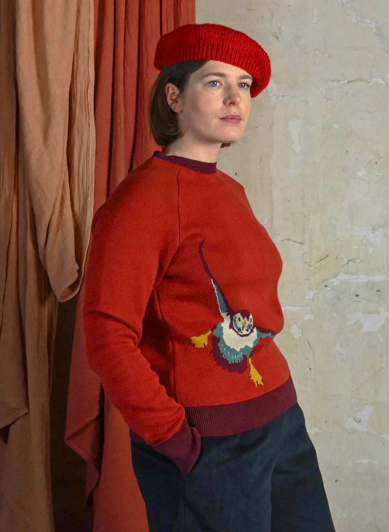 Fred - Rust Puffin Jumper