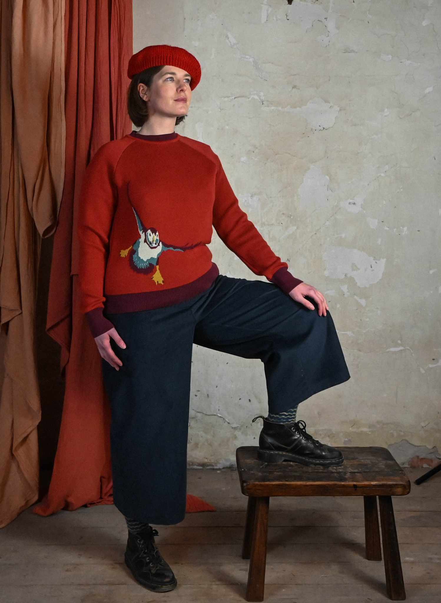 Fred - Rust Puffin Jumper