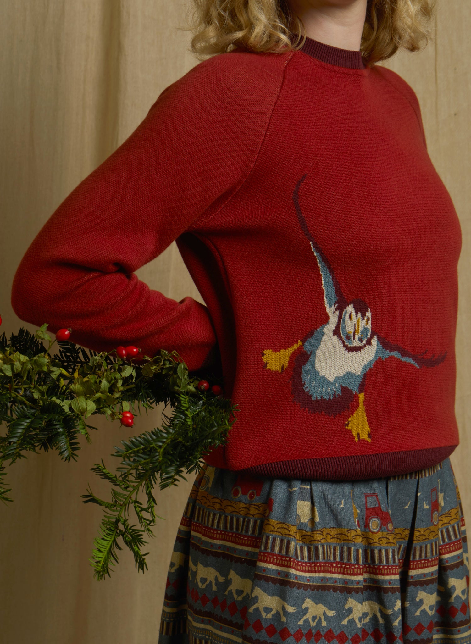 Fred - Rust Puffin Jumper