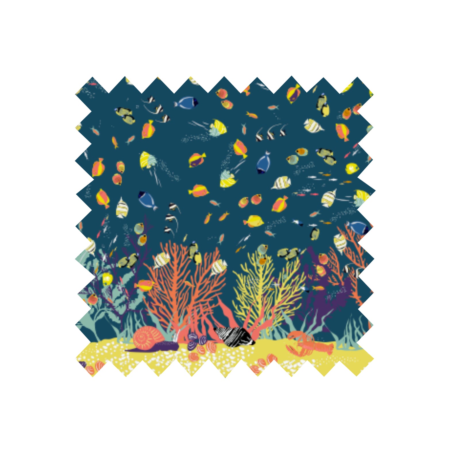 Remnant - 156x144cm - Under the Sea - Cotton Sateen