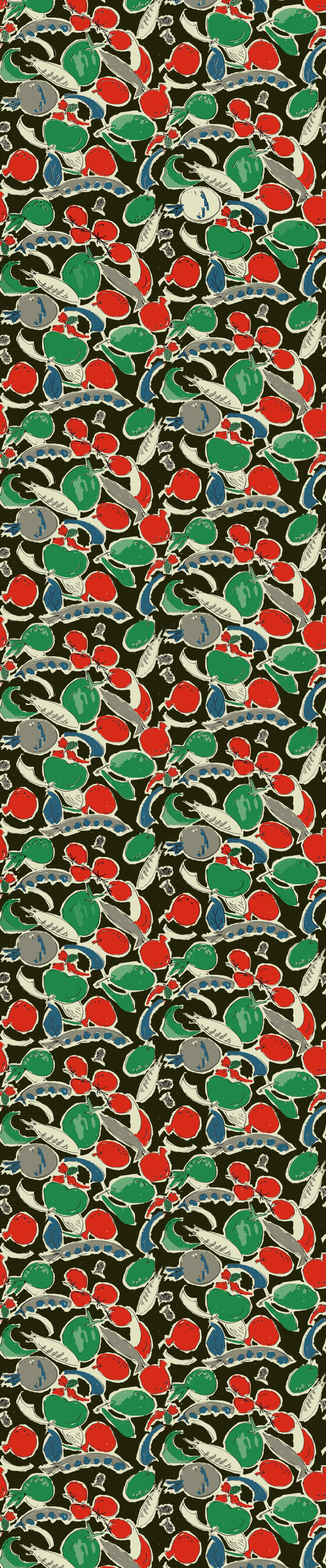 Remnant - 53x150cm - Black Grow Your Own - Cotton/Linen