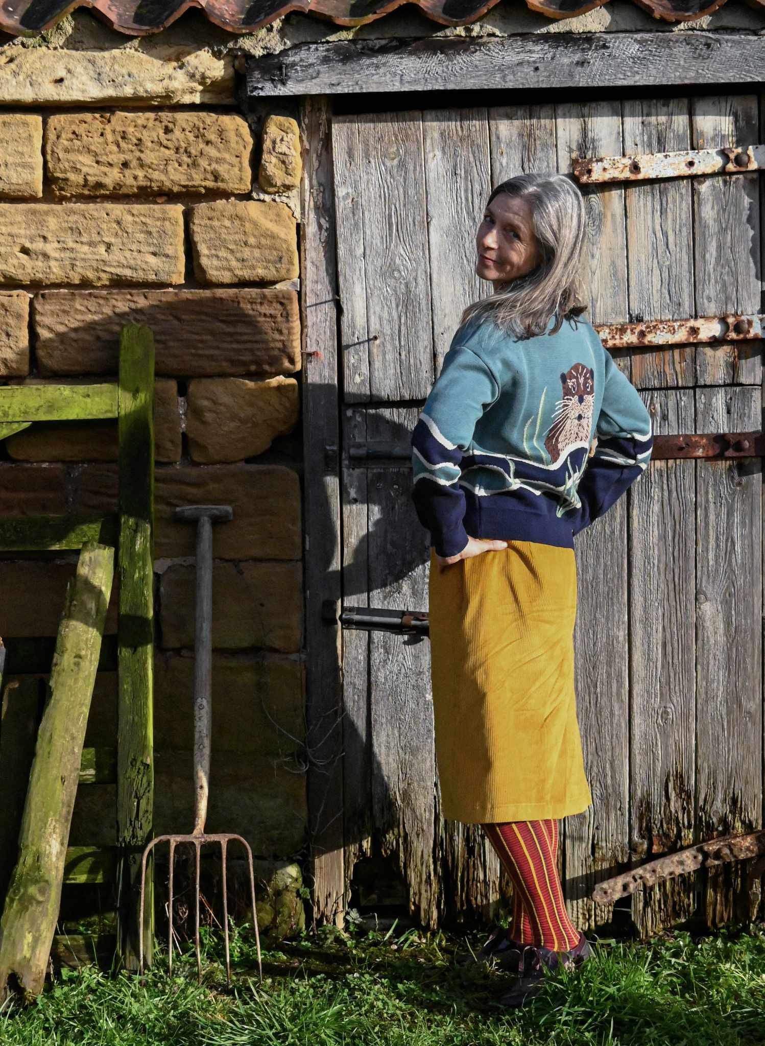 George - Mineral Blue Otter Comfy Cardigan