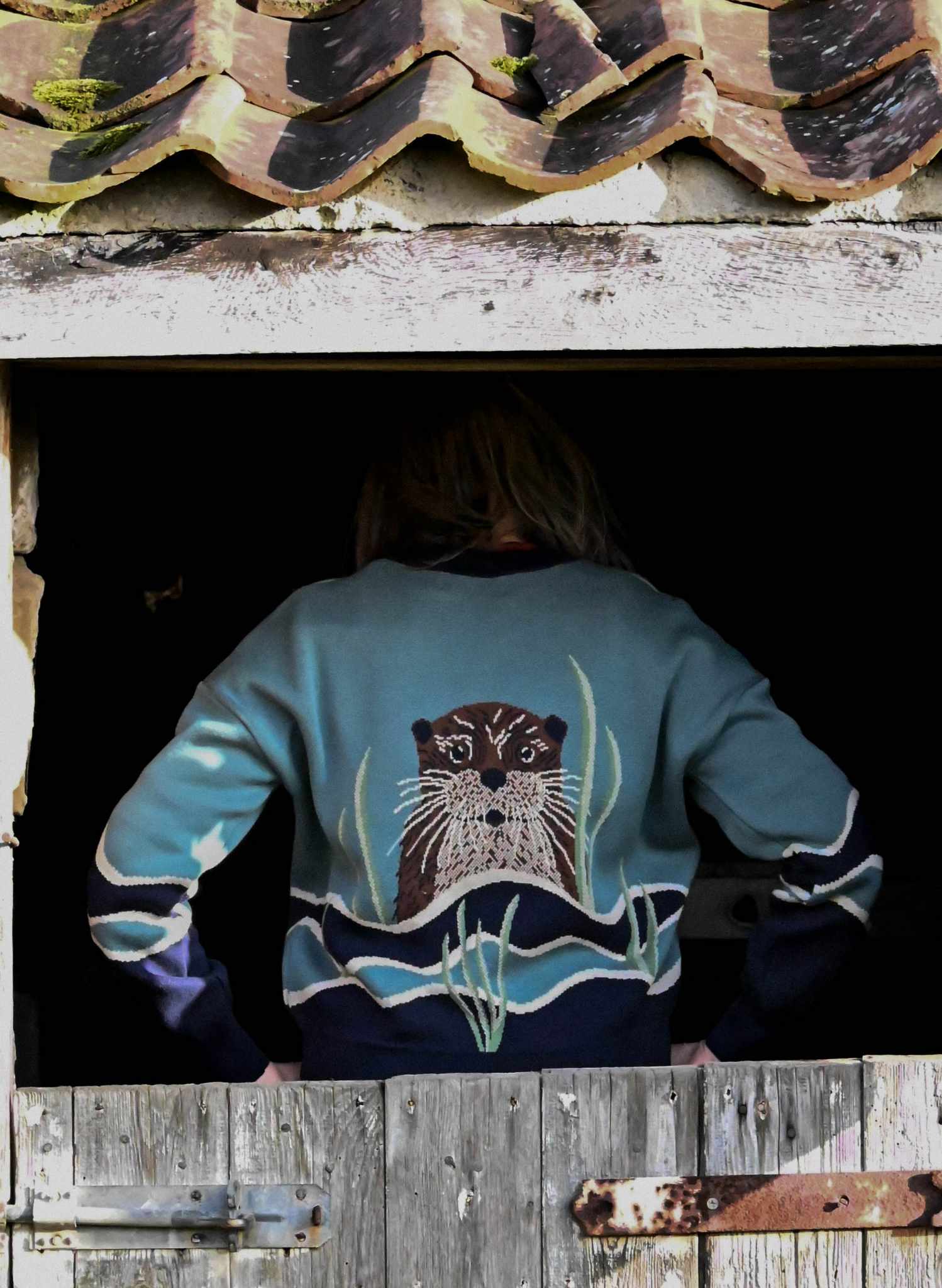 George - Mineral Blue Otter Comfy Cardigan