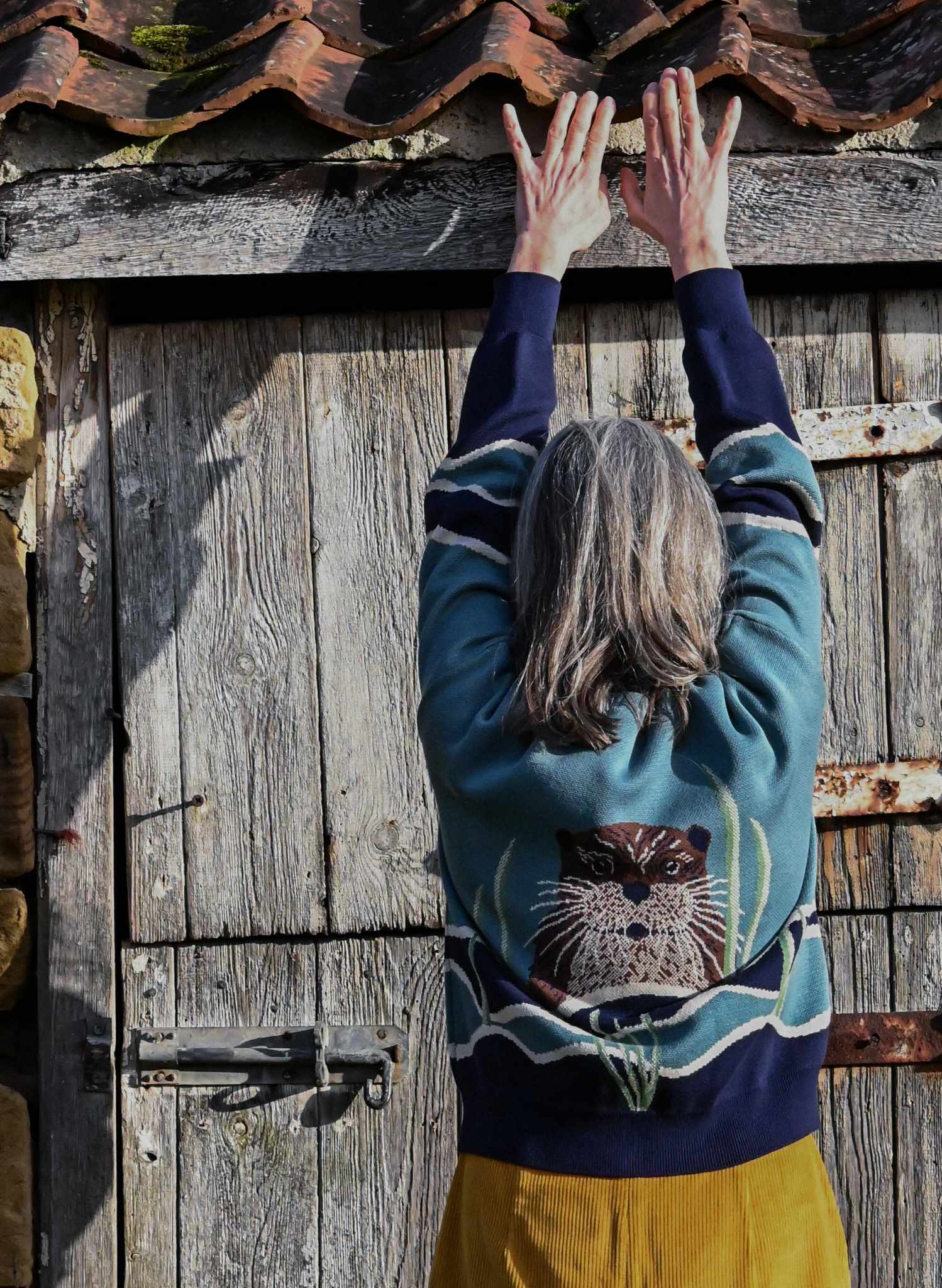 George - Mineral Blue Otter Comfy Cardigan