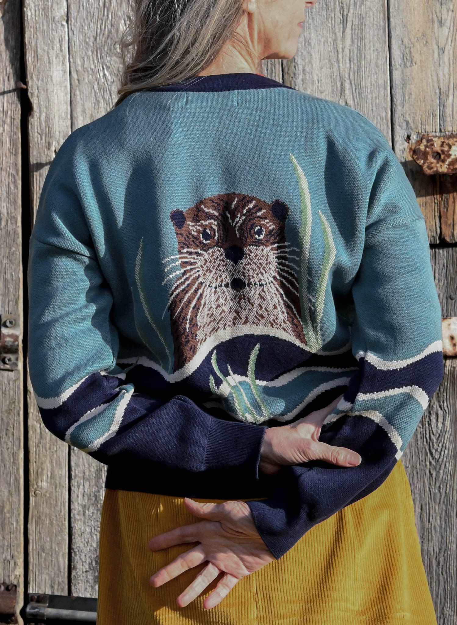 George - Mineral Blue Otter Comfy Cardigan