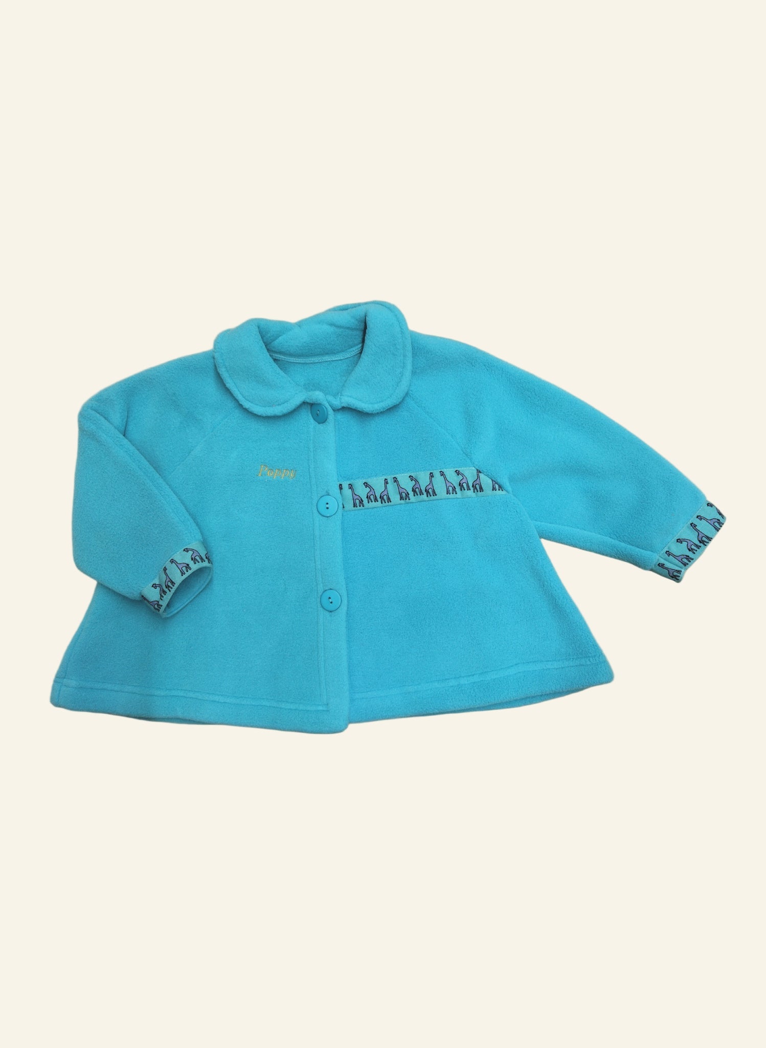 Turquoise Giraffe Swing Jacket