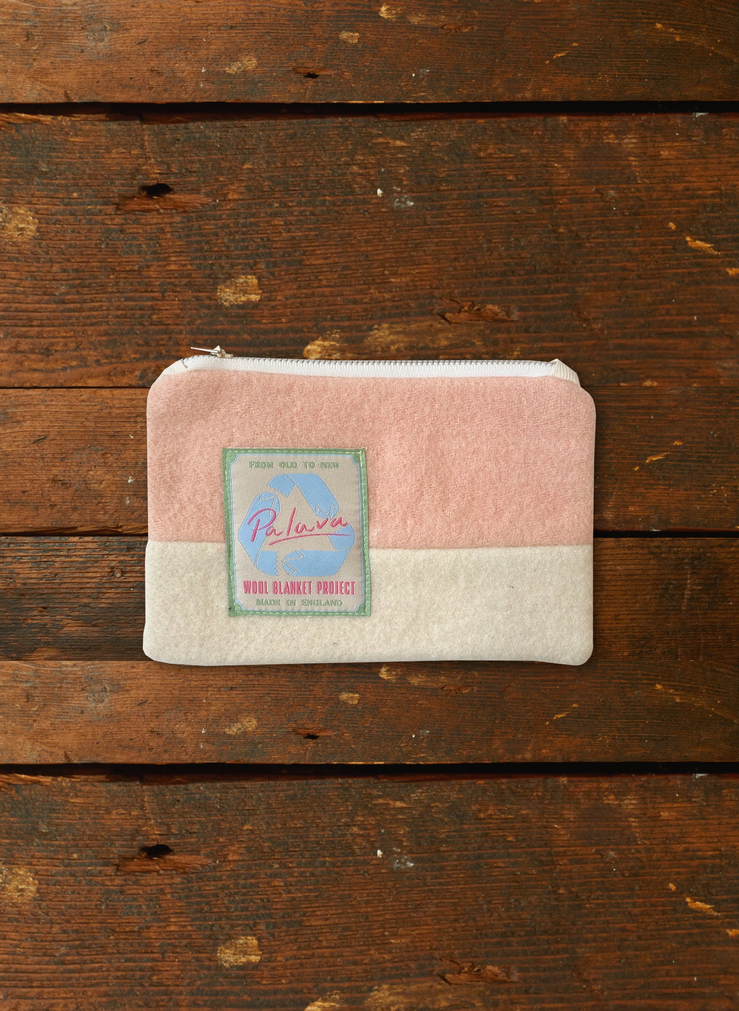 Zip Pouch- Small - Ivory Coral Migration