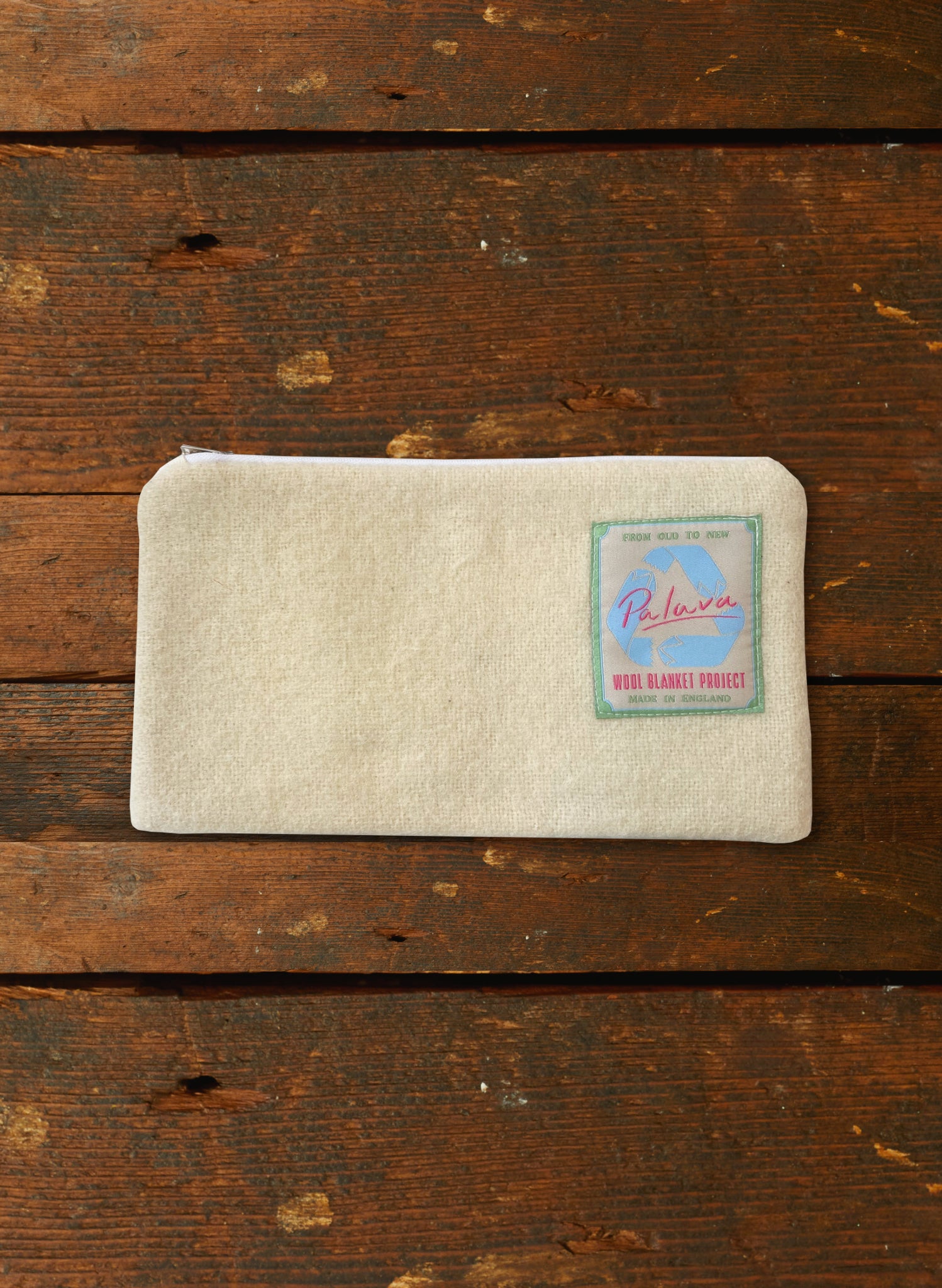 Zip Pouch- Medium - Ivory Coral Migration
