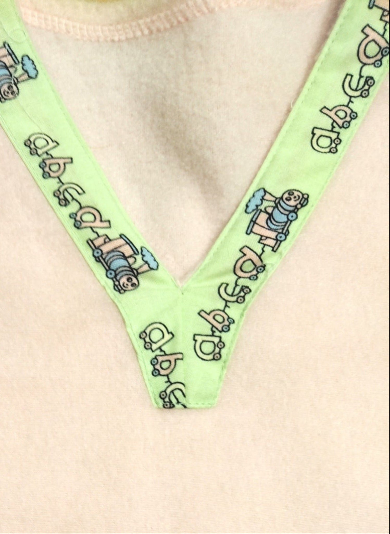 Folk Top - Age 2 - Baby Pink Fleece with trim