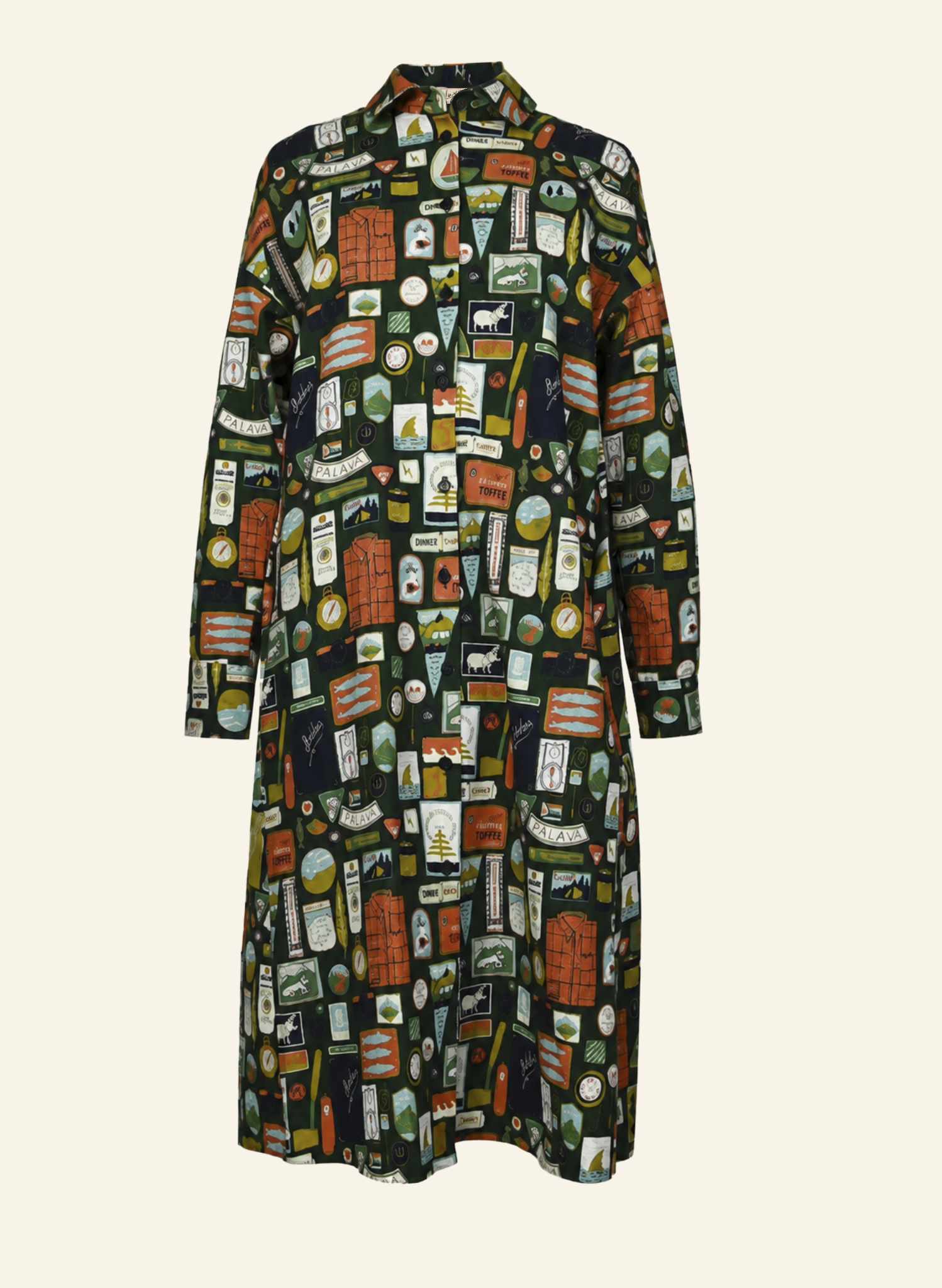 Archive Sale - Size S - Izzy - Dark Green Badges