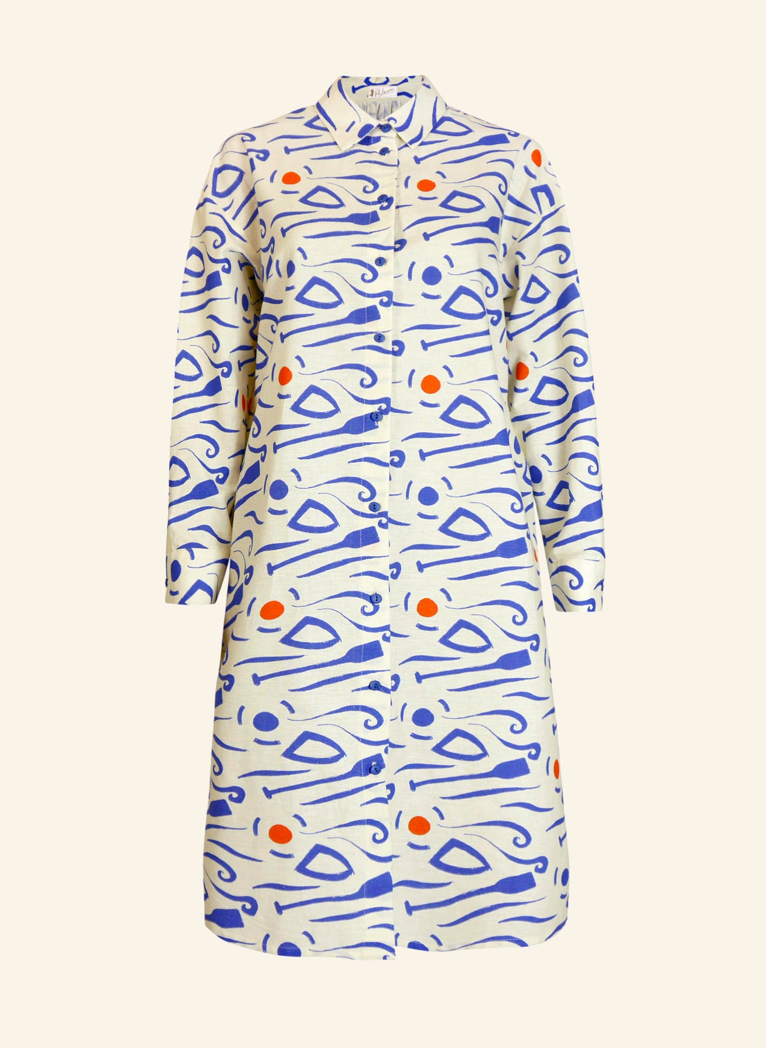 Izzy Dress - Ivory Paddle