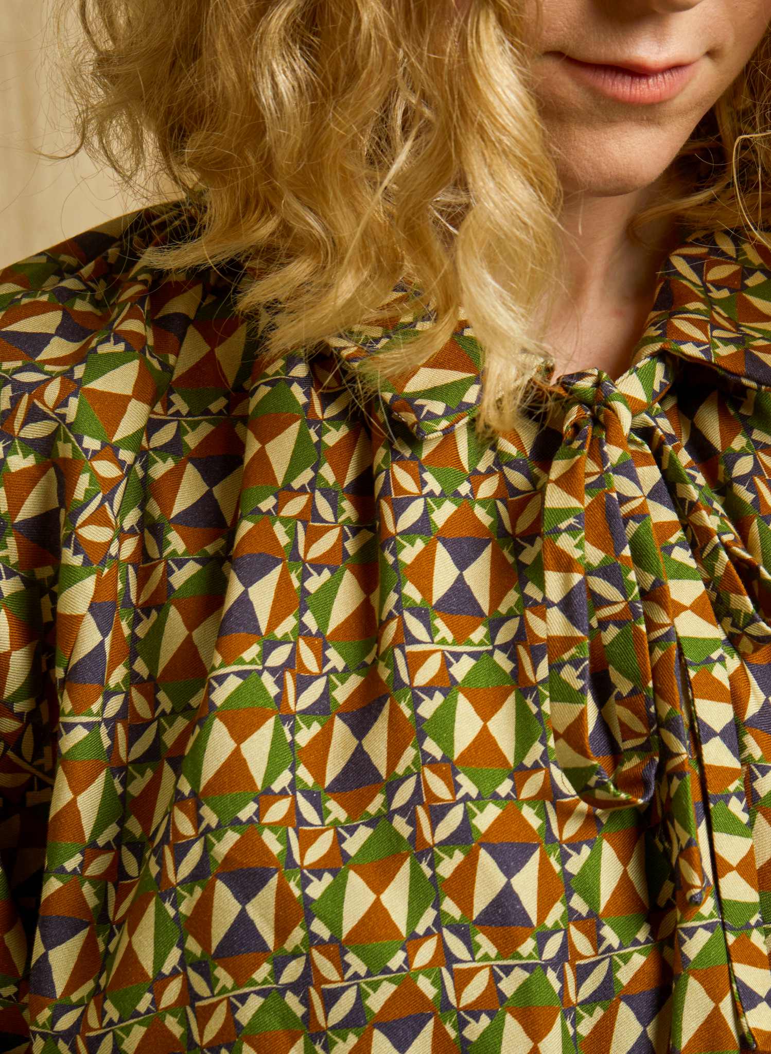 Joan - Green Chequer Blouse