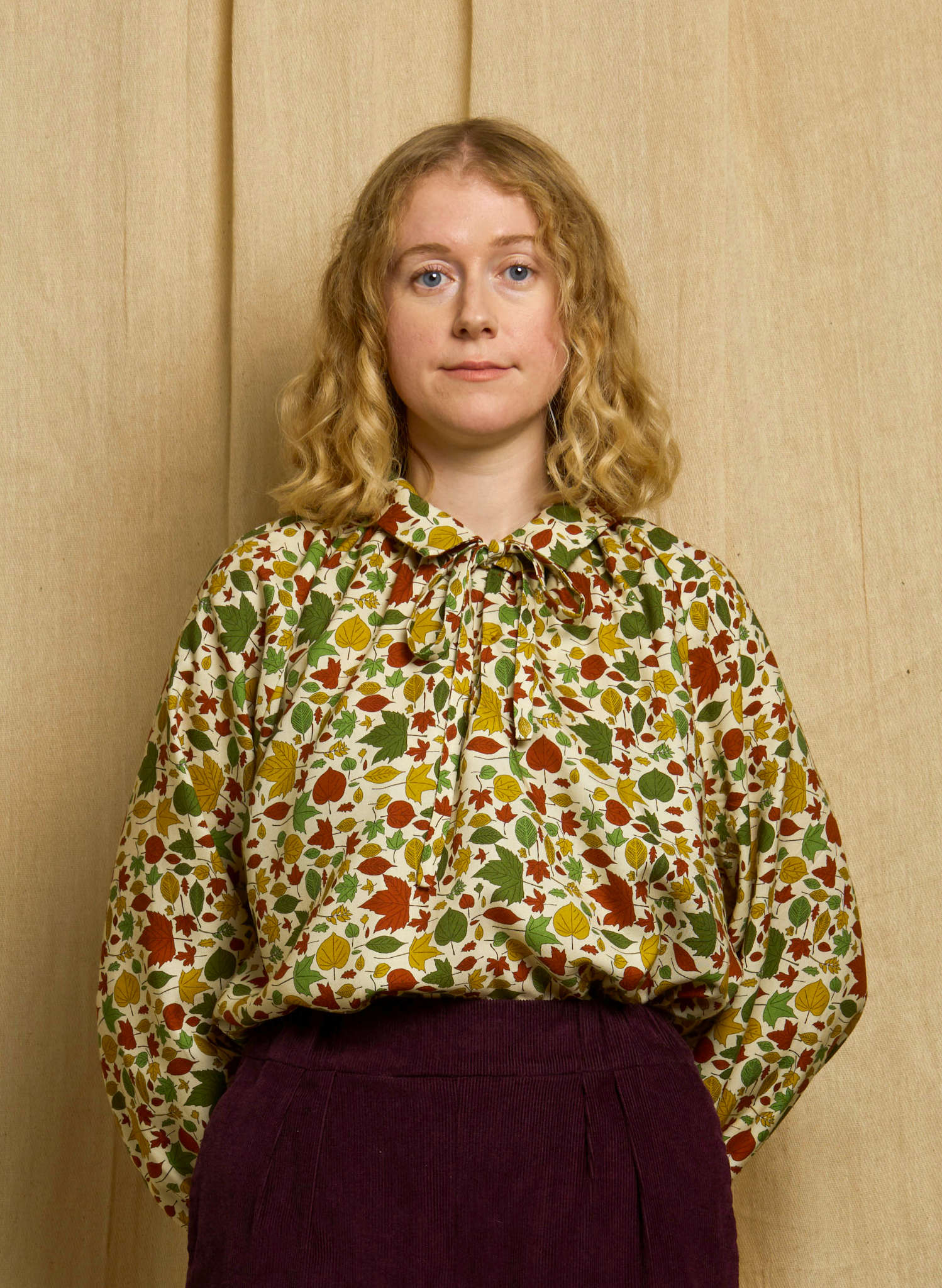 Joan - Ivory Autumn Leaves Blouse