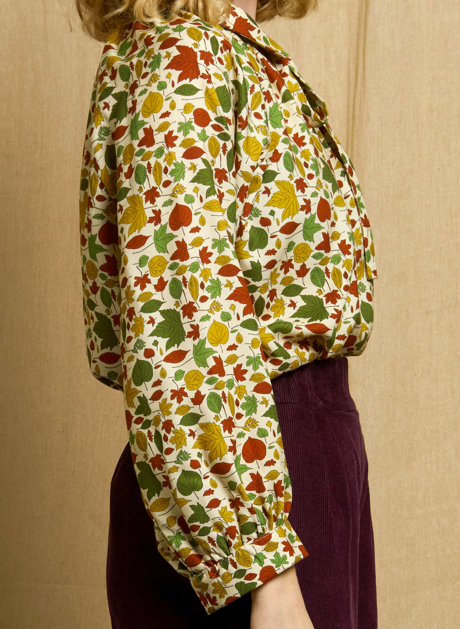 Joan - Ivory Autumn Leaves Blouse