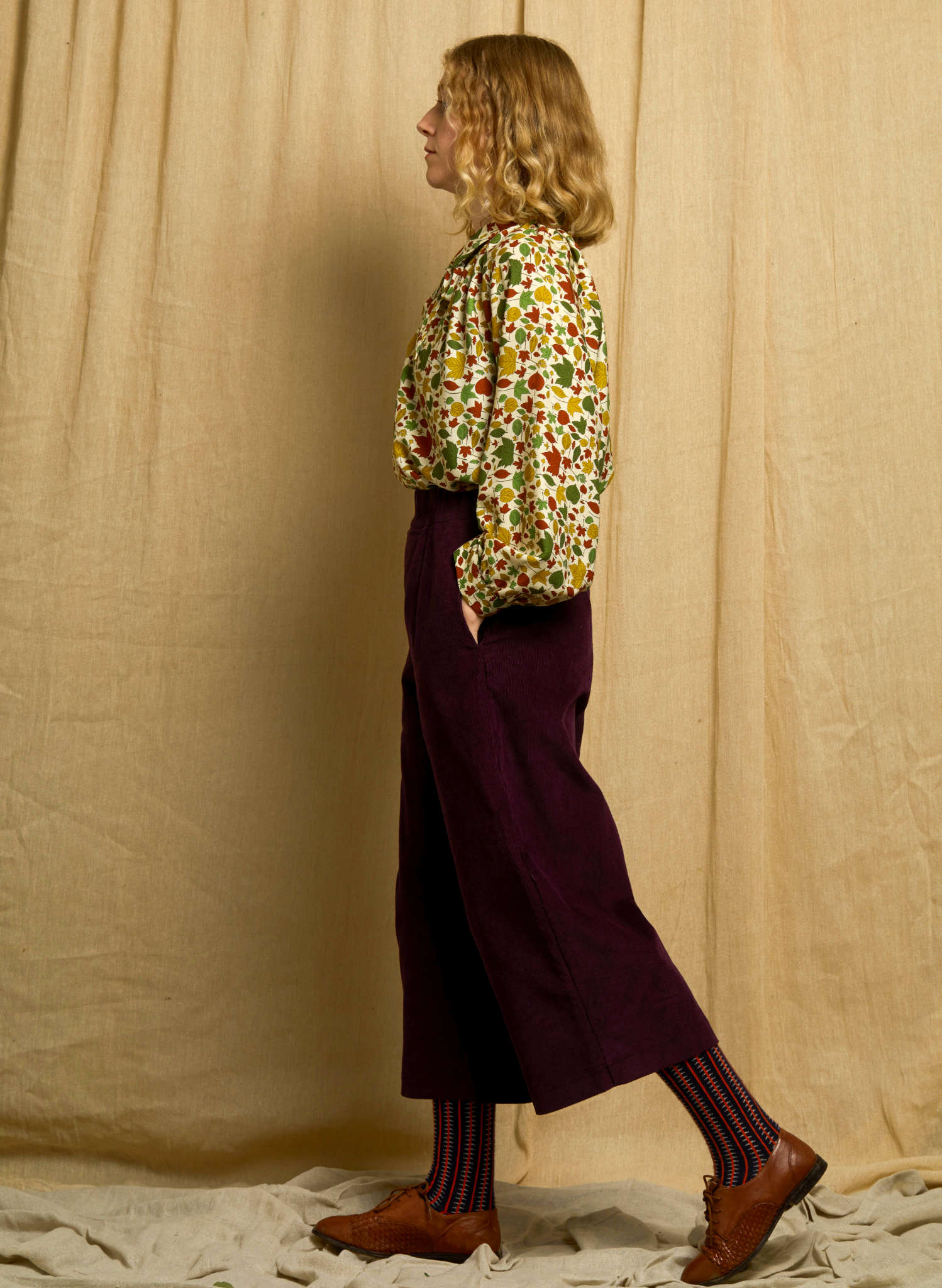 Joan - Ivory Autumn Leaves Blouse