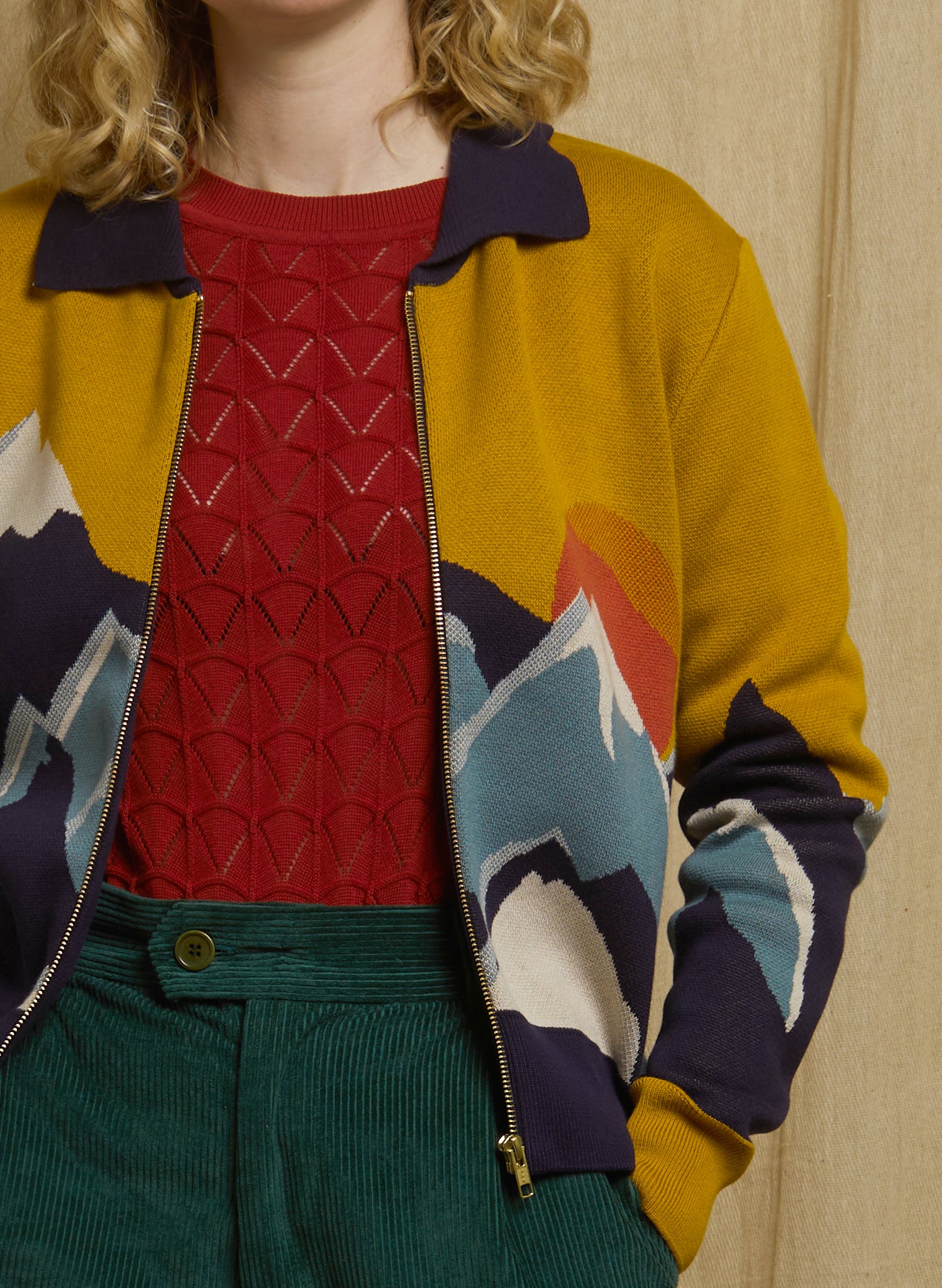 Kate - Mustard Peak Zip-Up