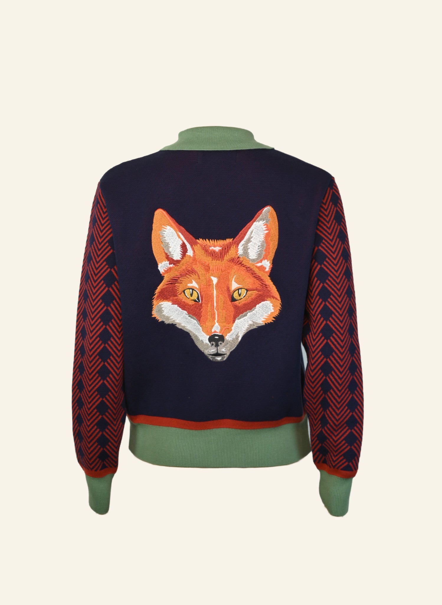 Kate - Navy Foxes Zip-Up