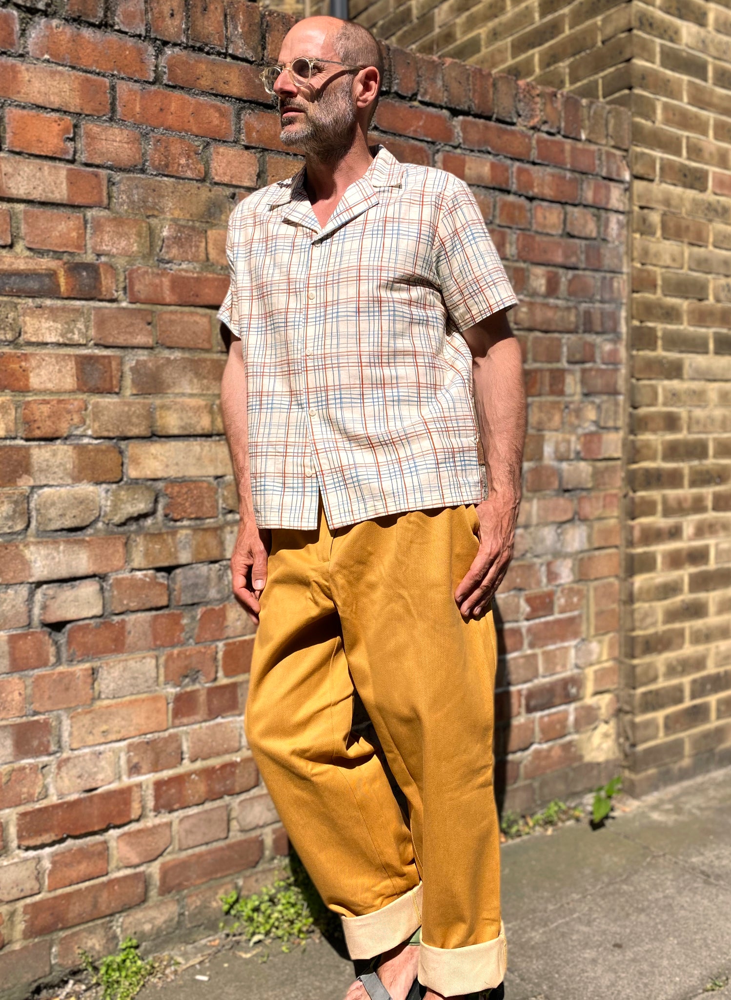 Kit Shirt - Cream Folk Check