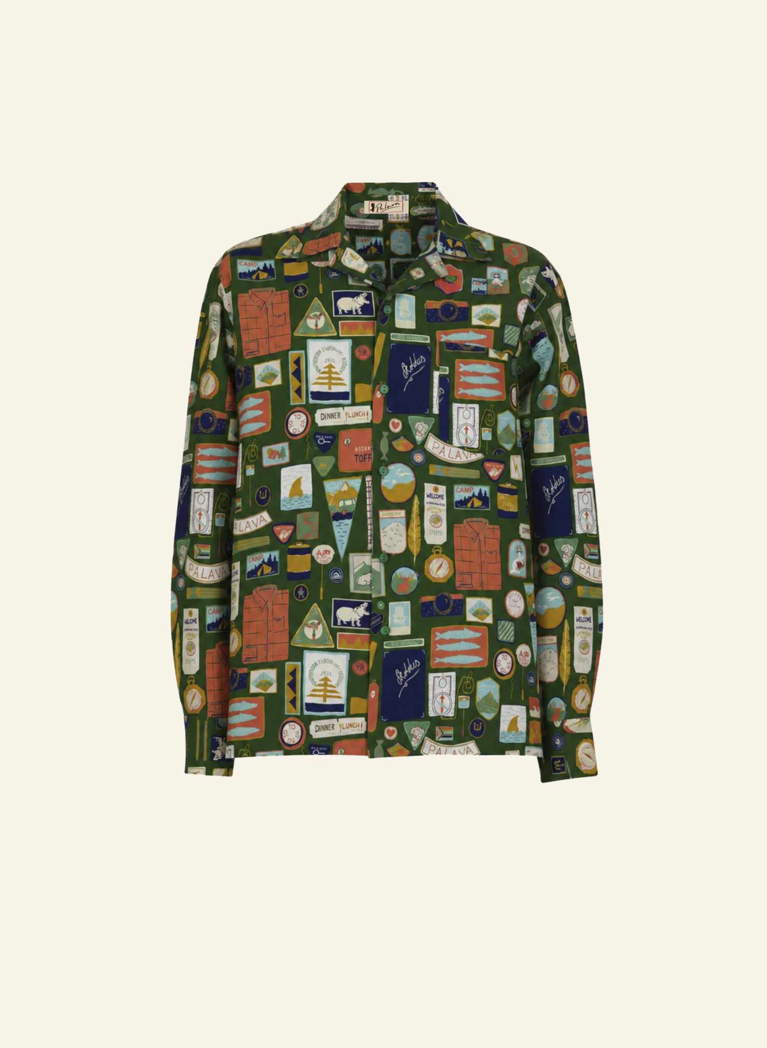 Archive Sale - Size S - Kit Shirt - Dark Green Badges - Long Sleeve