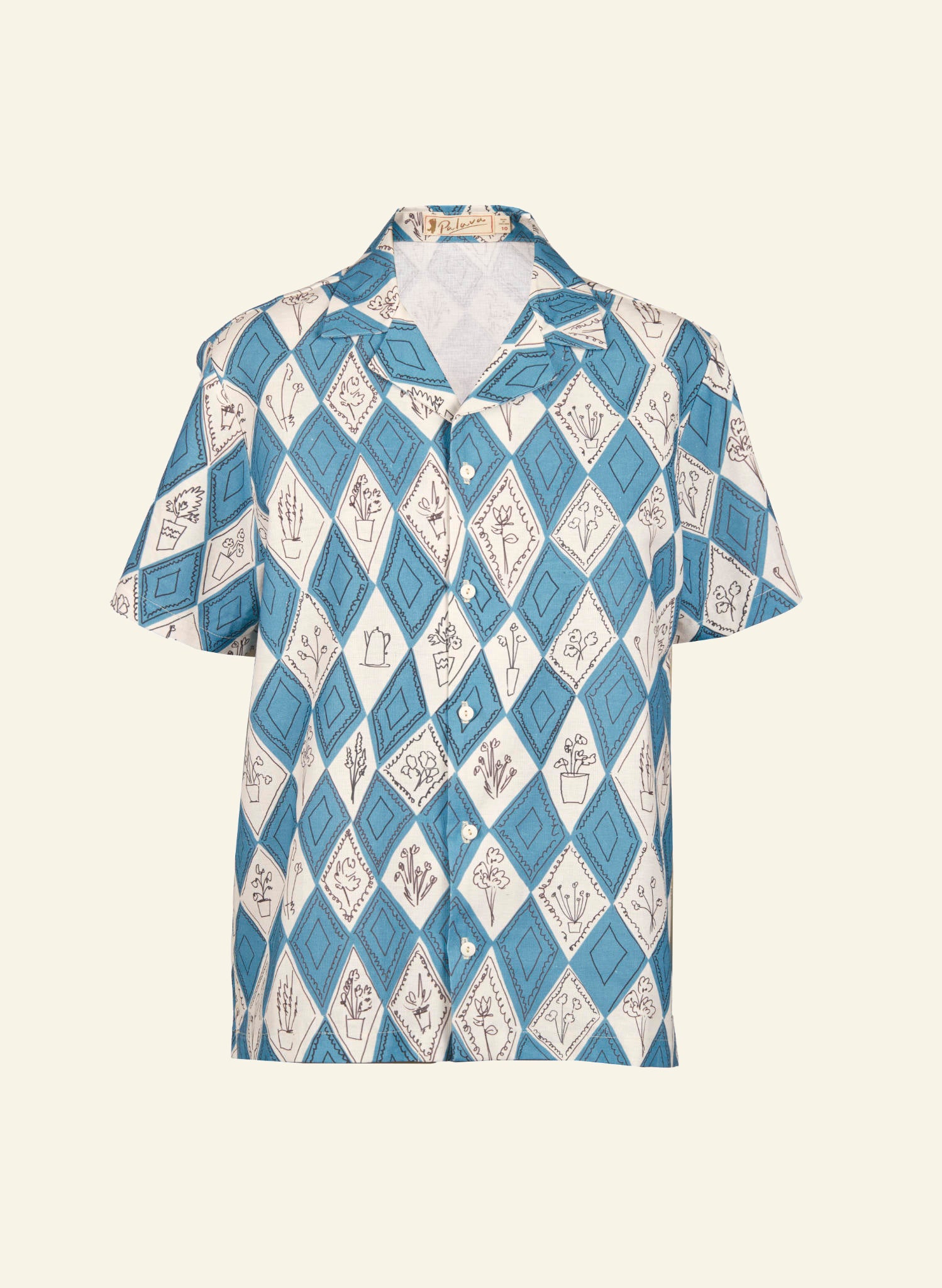 Kit Shirt - Teal Diamonds