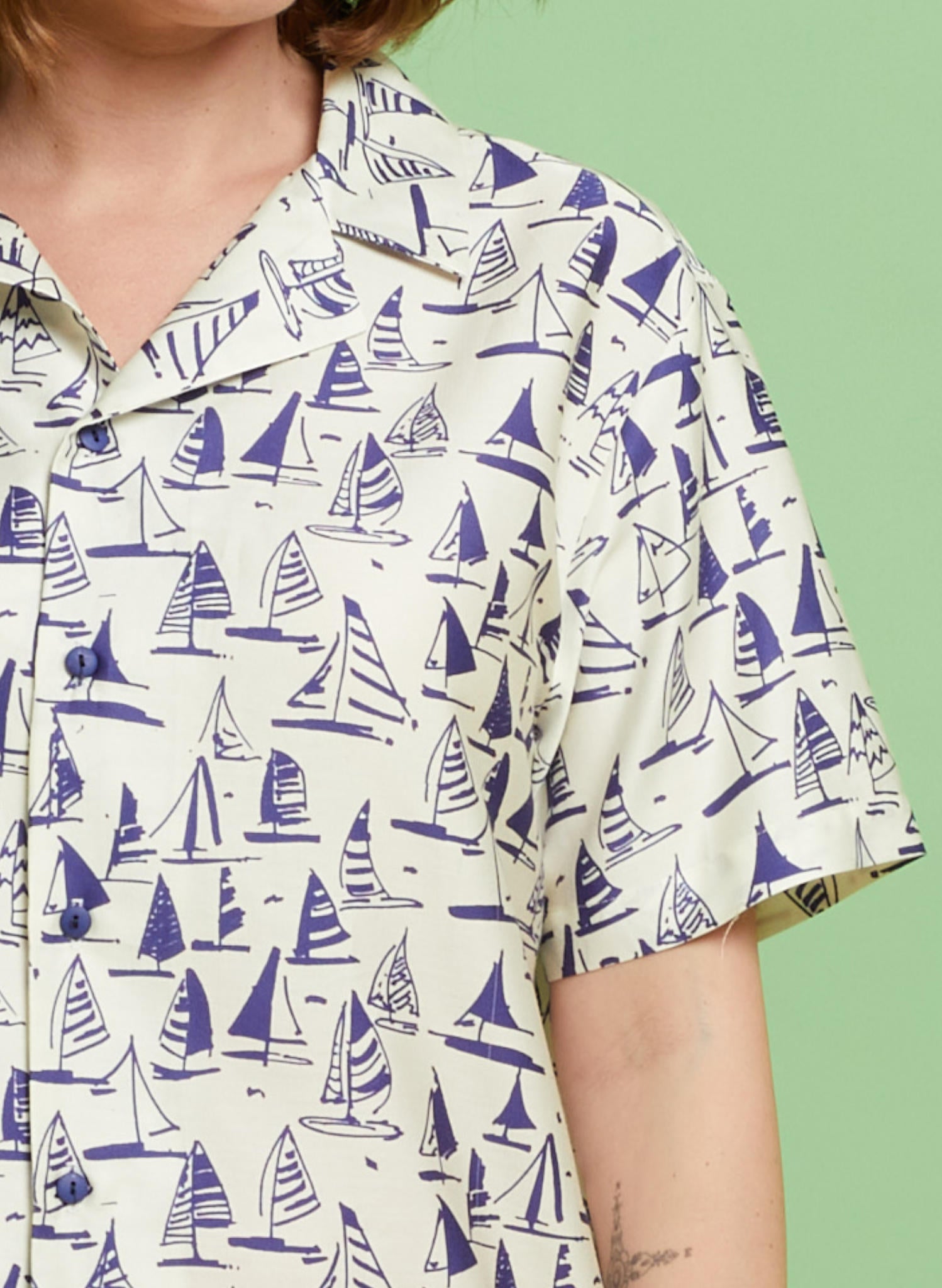 Kit Shirt - Ivory Sailing Boats