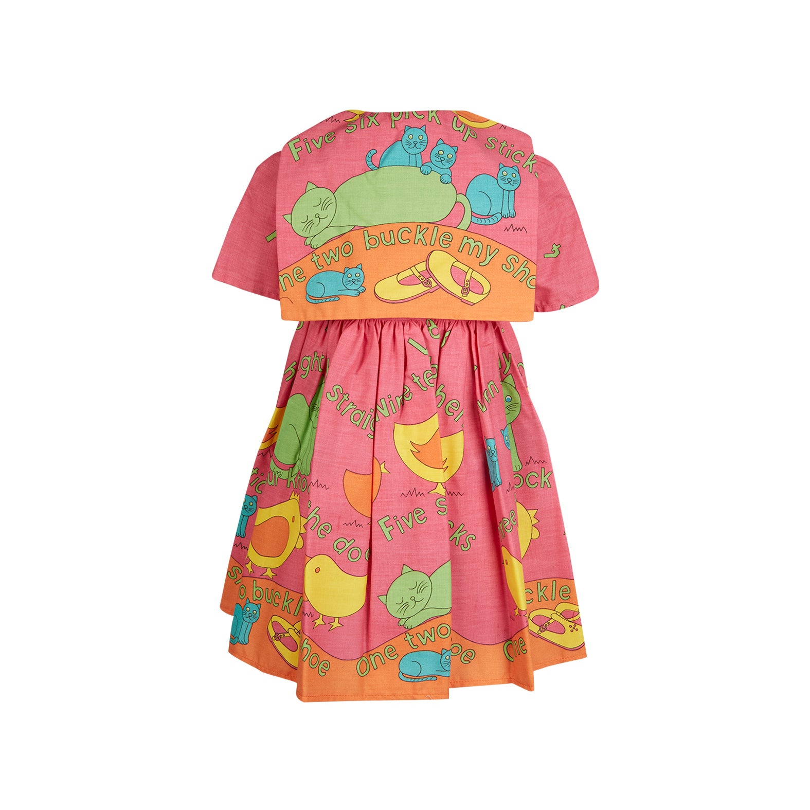 Remnant - 2.5m - Pink Buckle My Shoe - Cotton Jersey