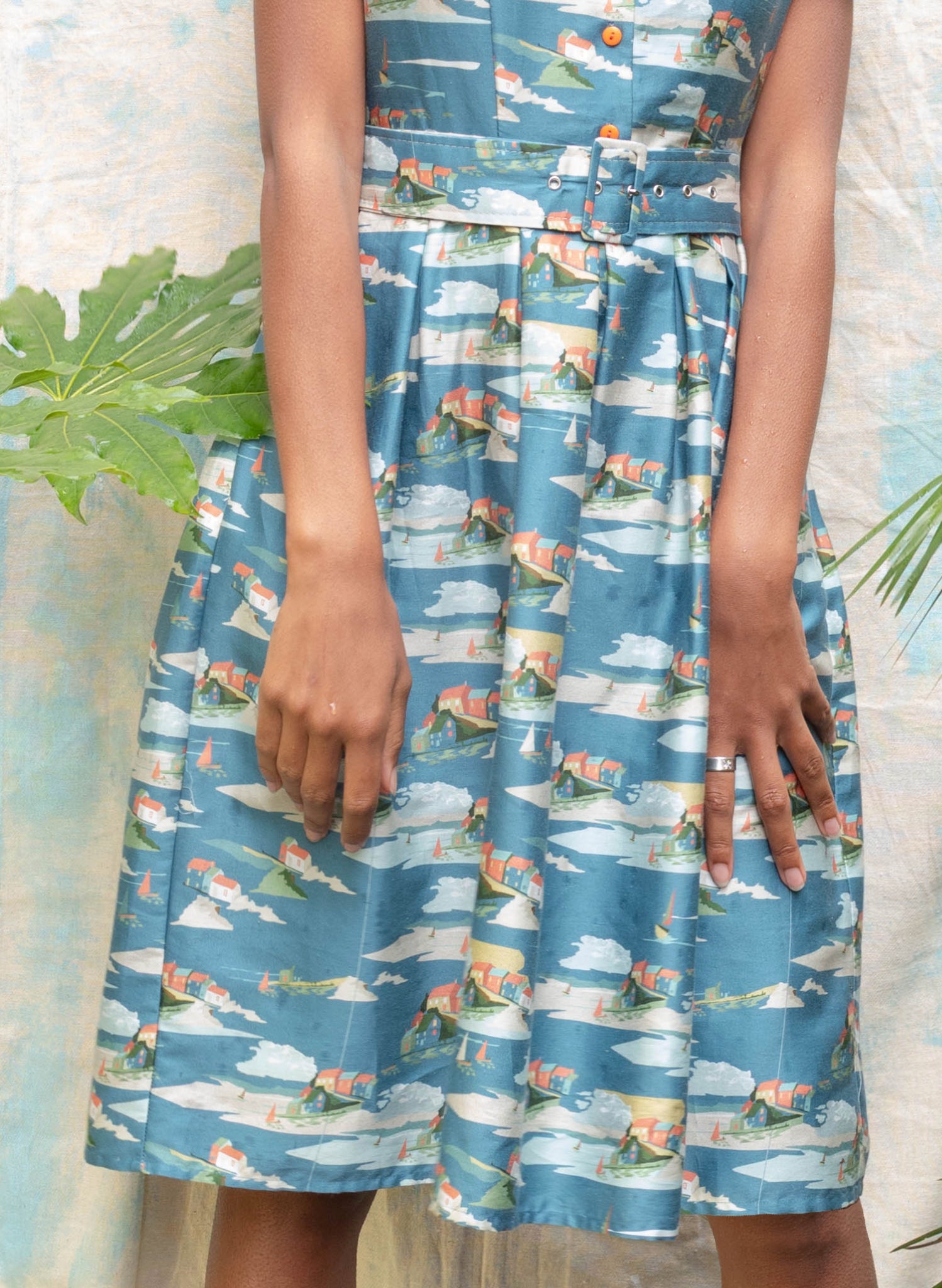 Louise Dress - Blue Robin Hood's Bay