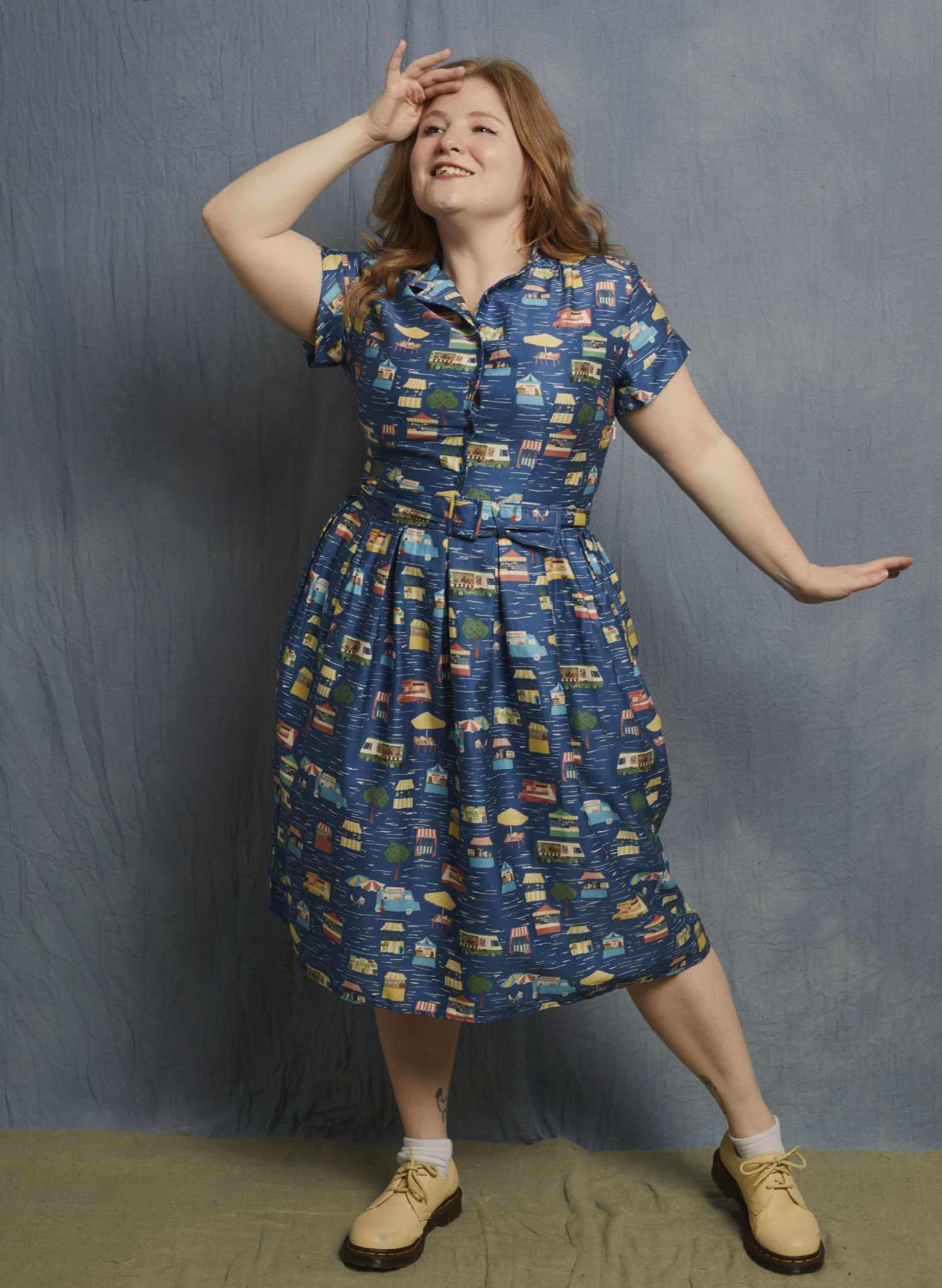 Louise Dress - Blue Festival