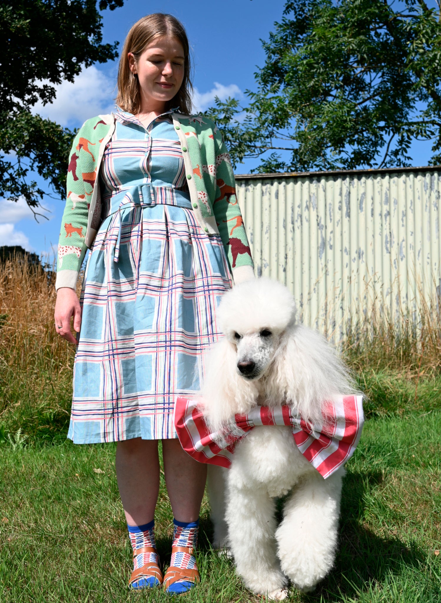 Louise Dress - Teal Checks