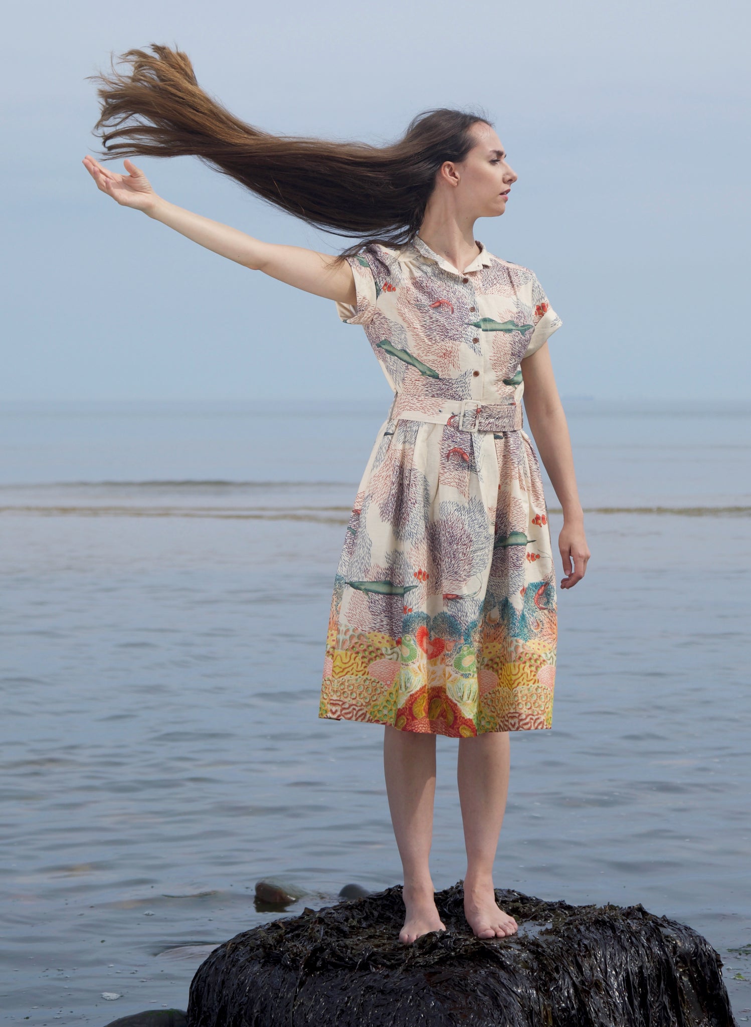 Louise Dress - Ivory Coastal Migration