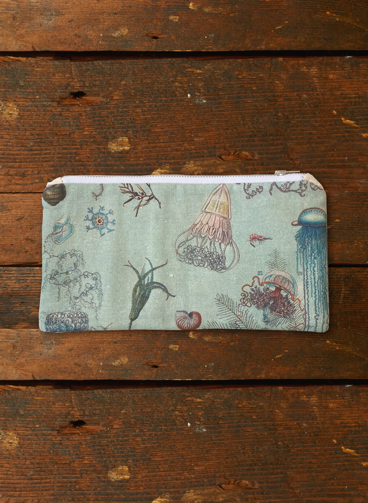 Zip Pouch- Medium - Ocean Jelly Fish