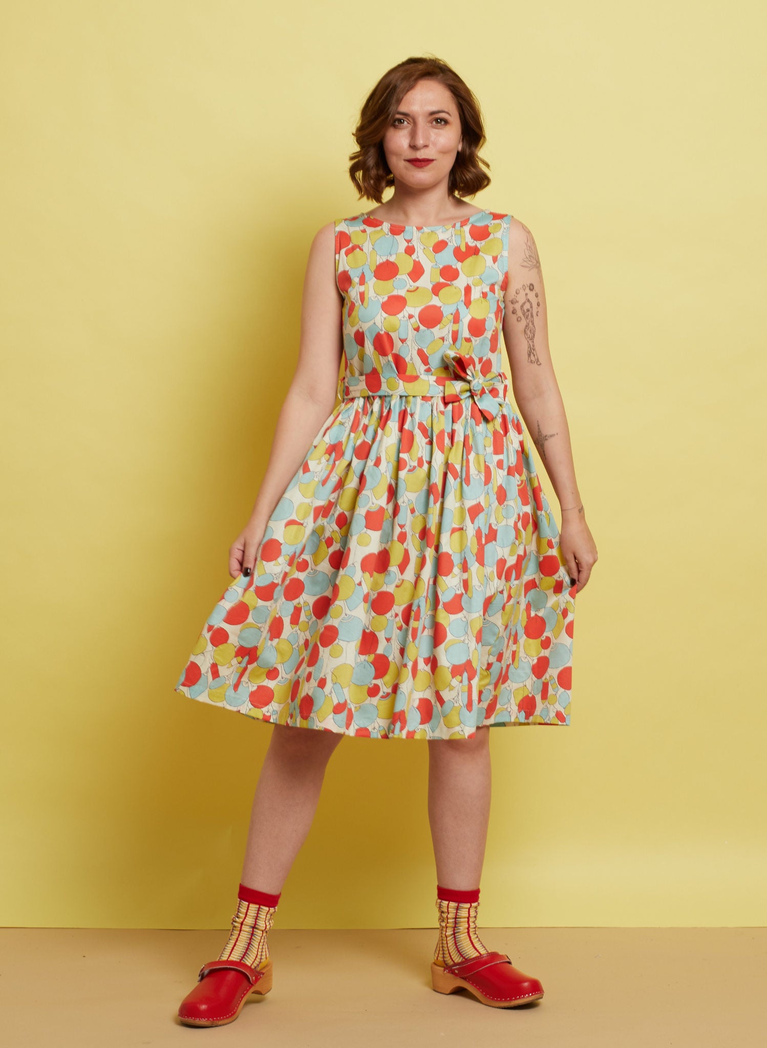 Colourful Buoys Dress | 100% Organic Cotton | Made in UK