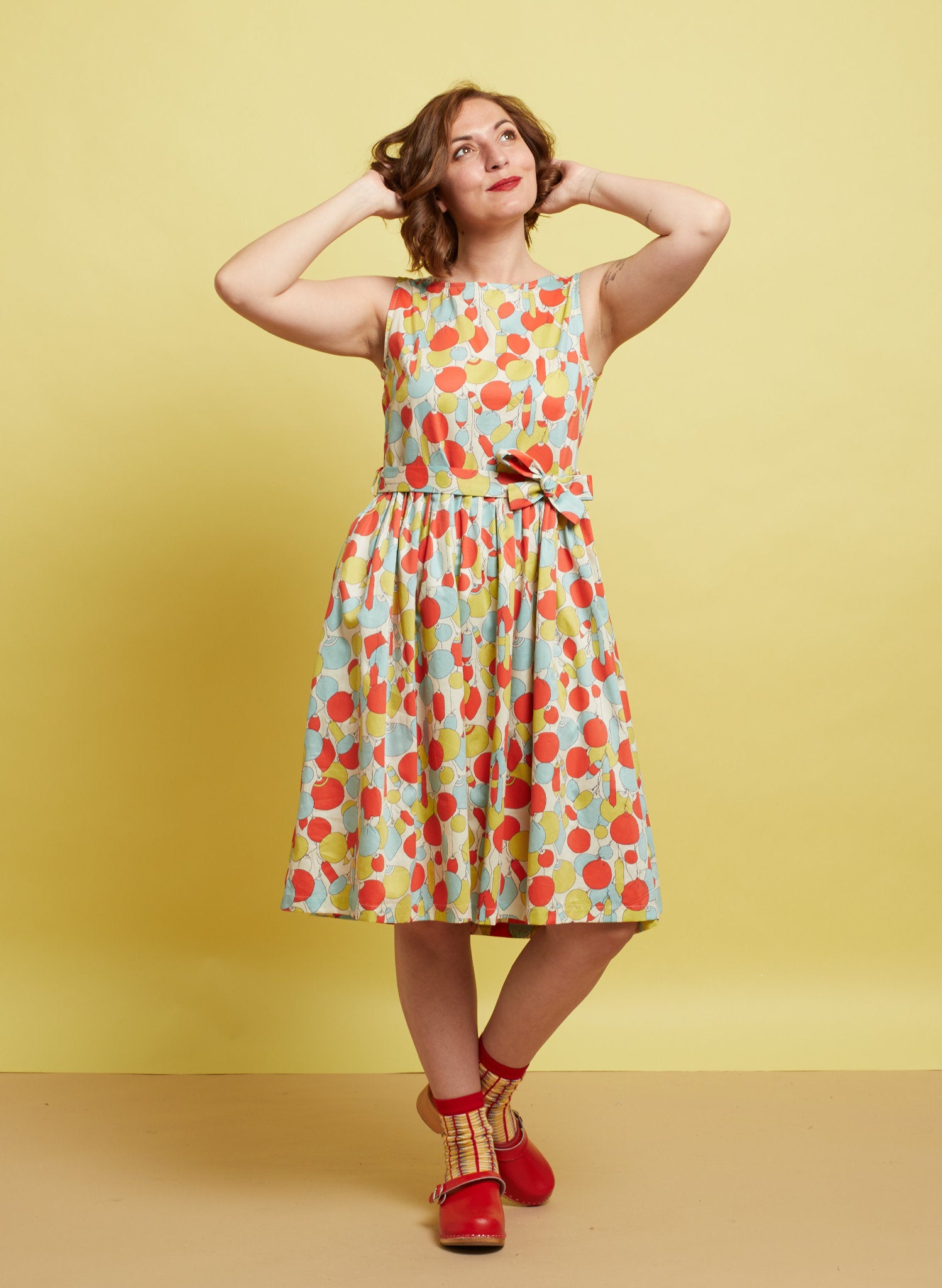 Colourful Buoys Dress | 100% Organic Cotton | Made in UK