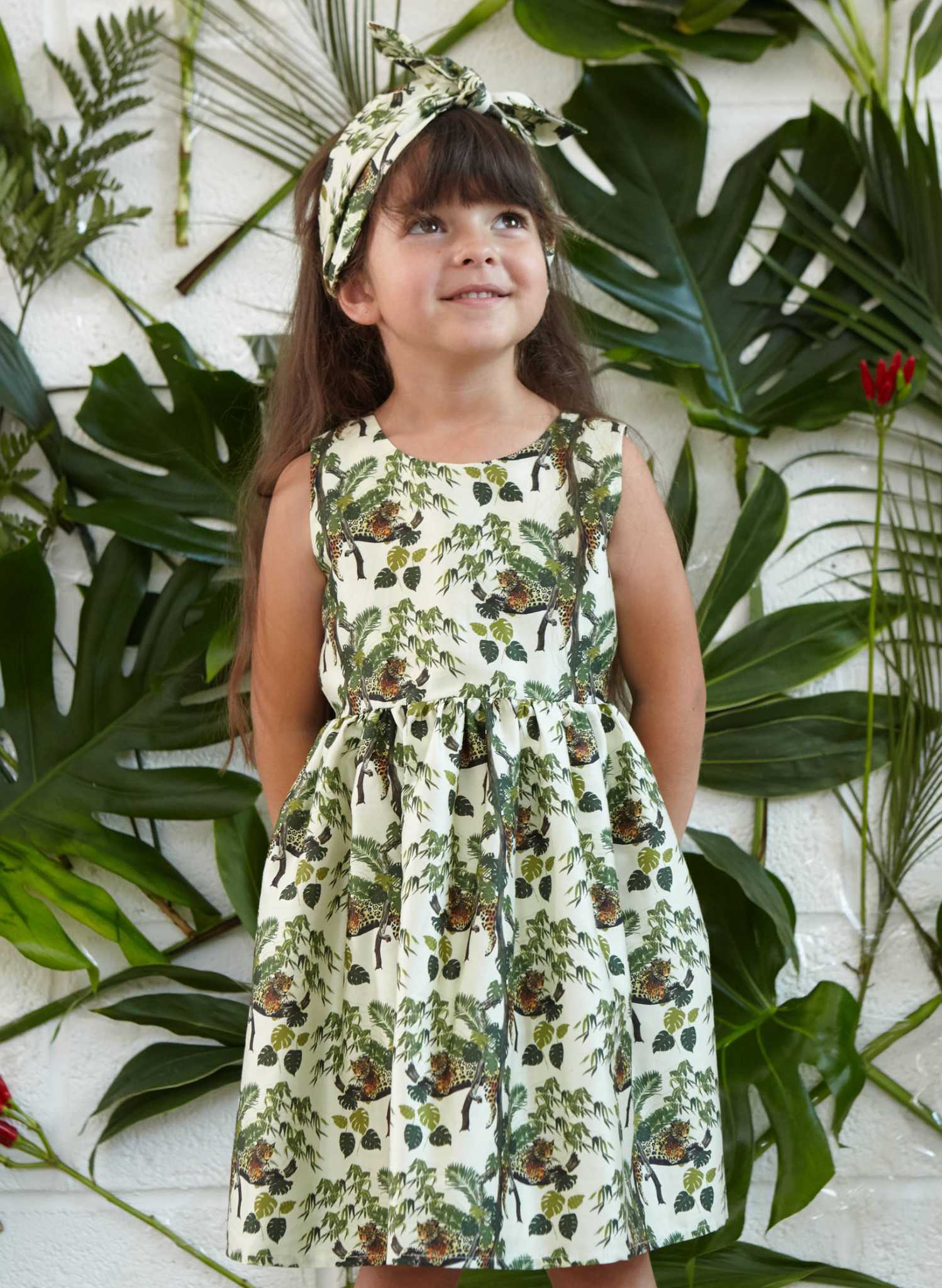 Martha Children's Dress - Lounging Leopard