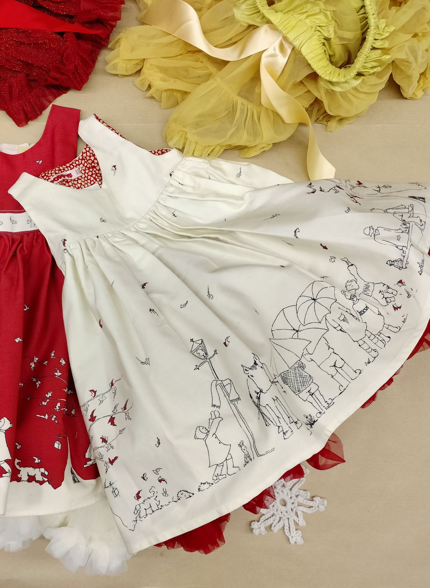 Martha Children's Dress - Cream Aunt Eva