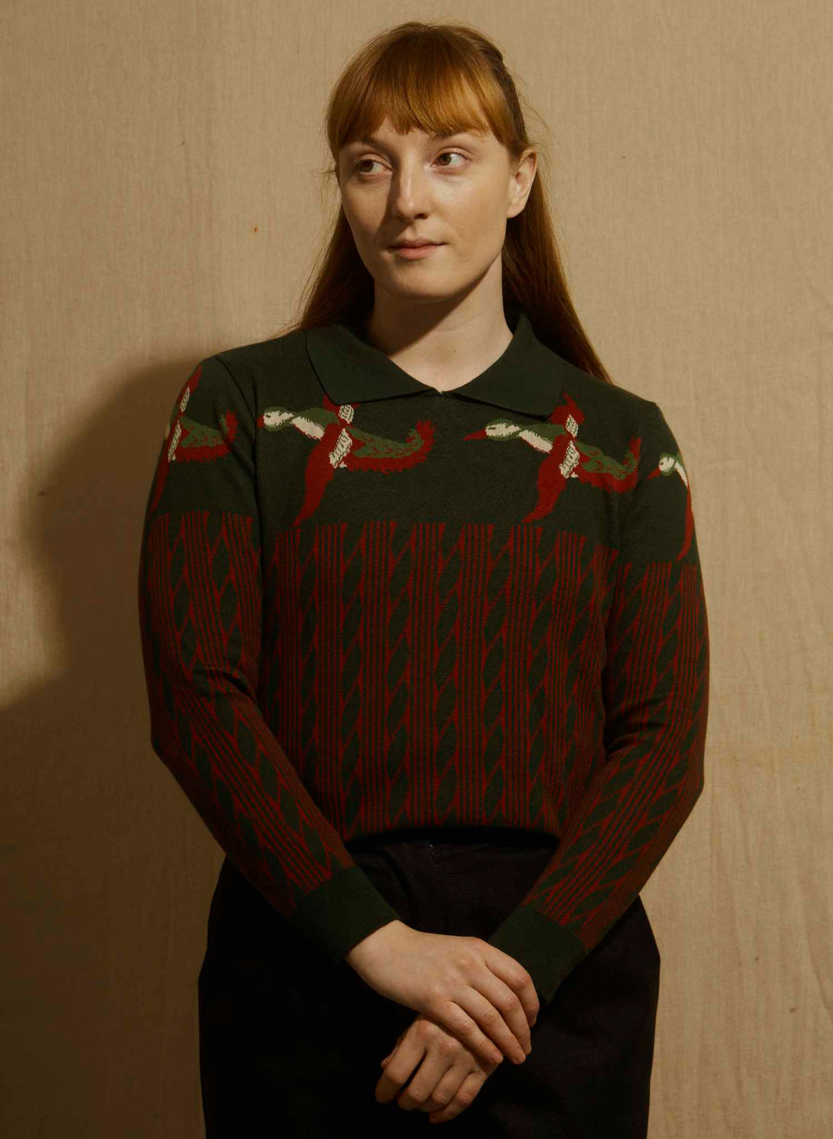 Nancy Top - Green Ducks