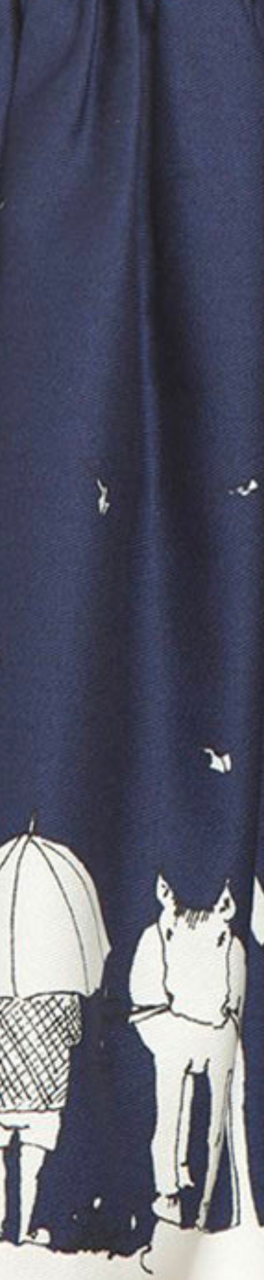 Remnant - 70x72cm - Navy Aunt Ava - Cotton