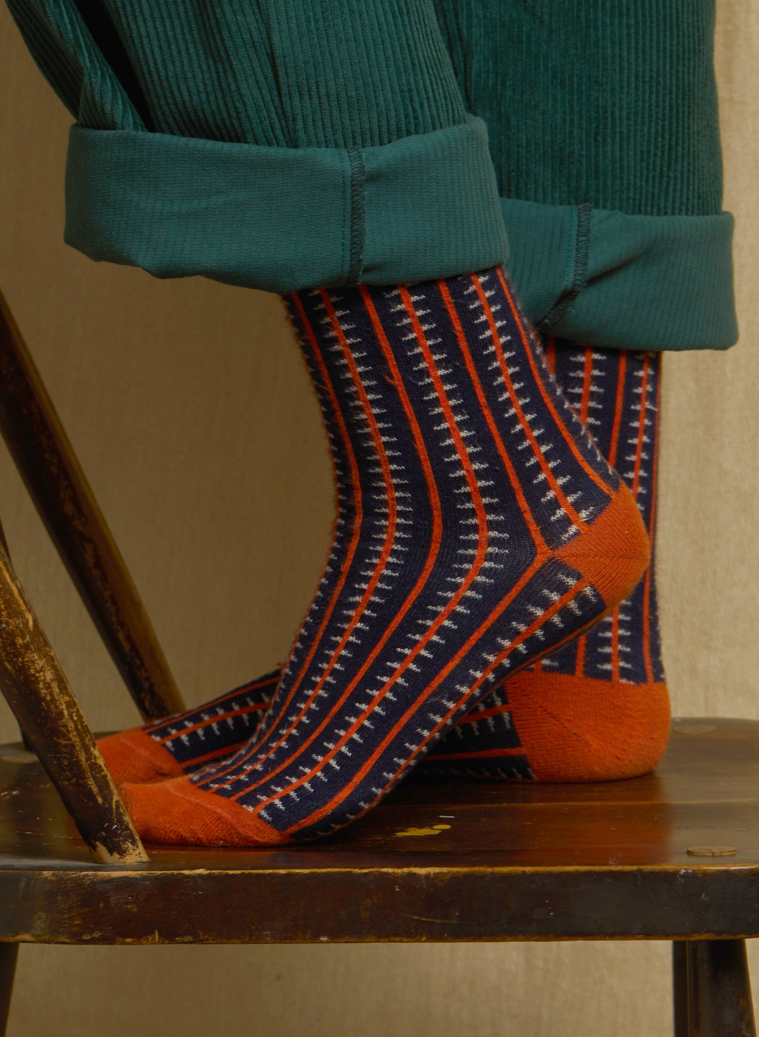 Knee High Socks - Navy Rocket