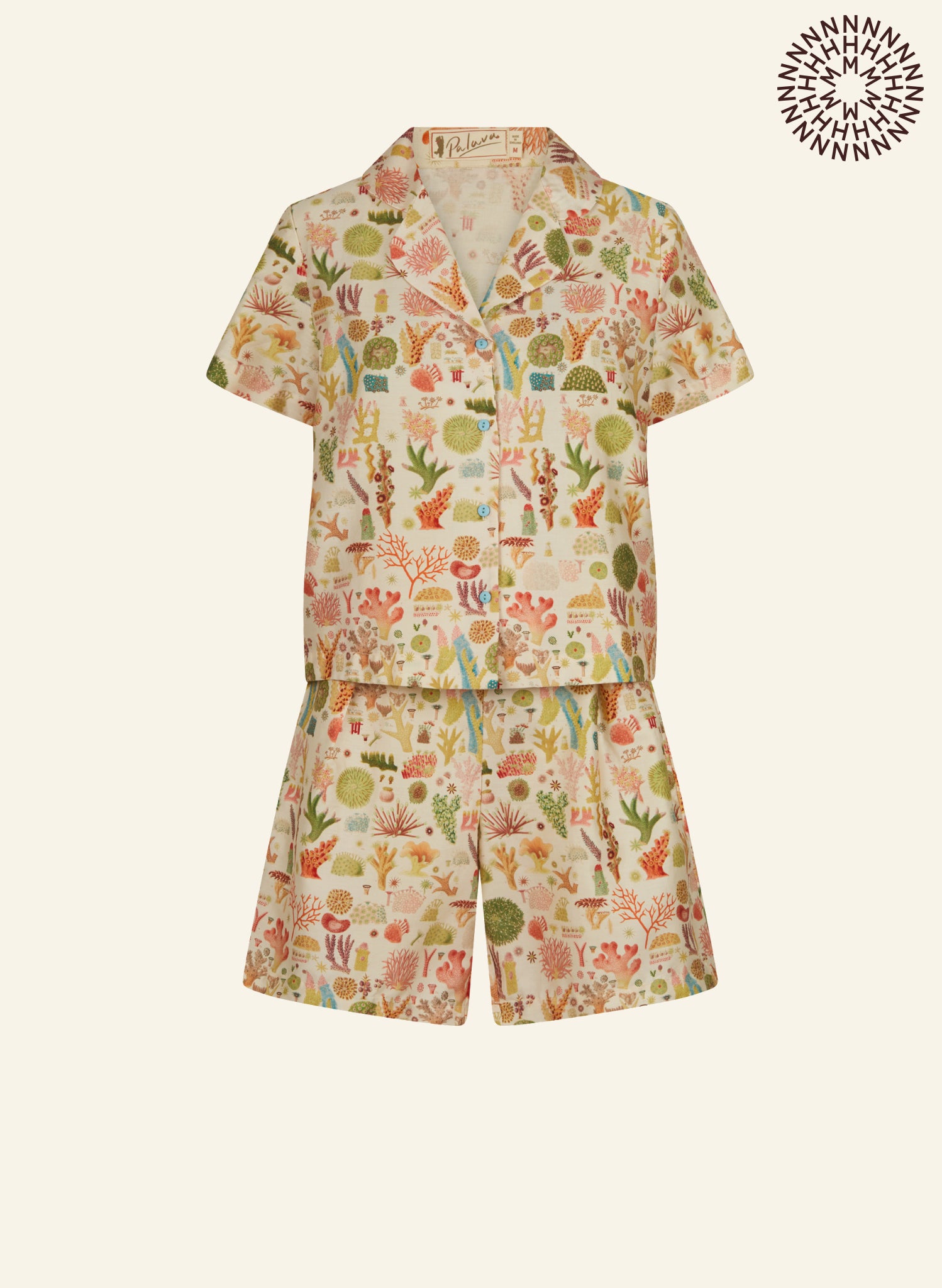 Pyjamas - Cream Coral Reef