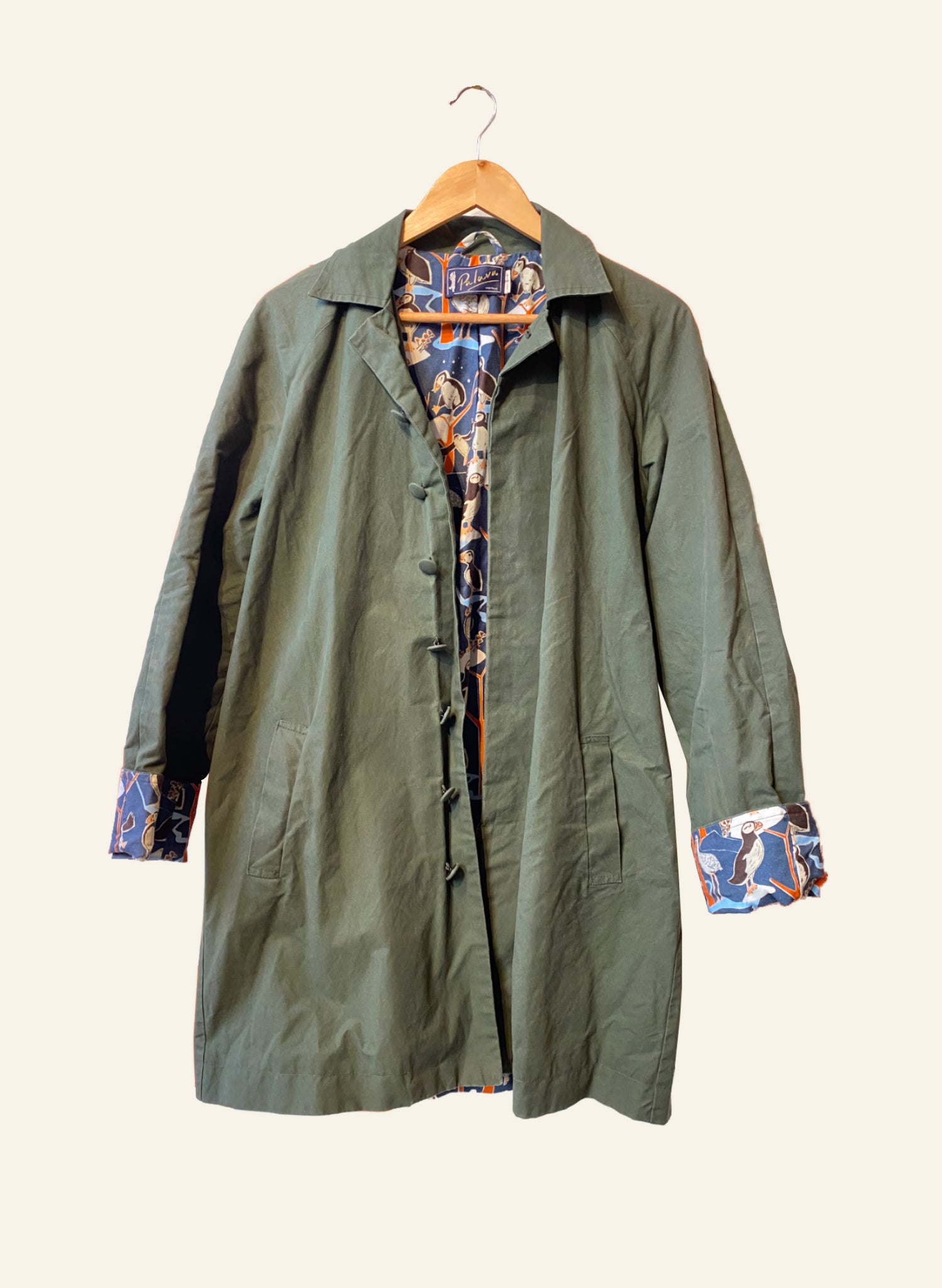 PRE- LOVED - Heritage - Dark Green Trench Coat Puffin Lining
