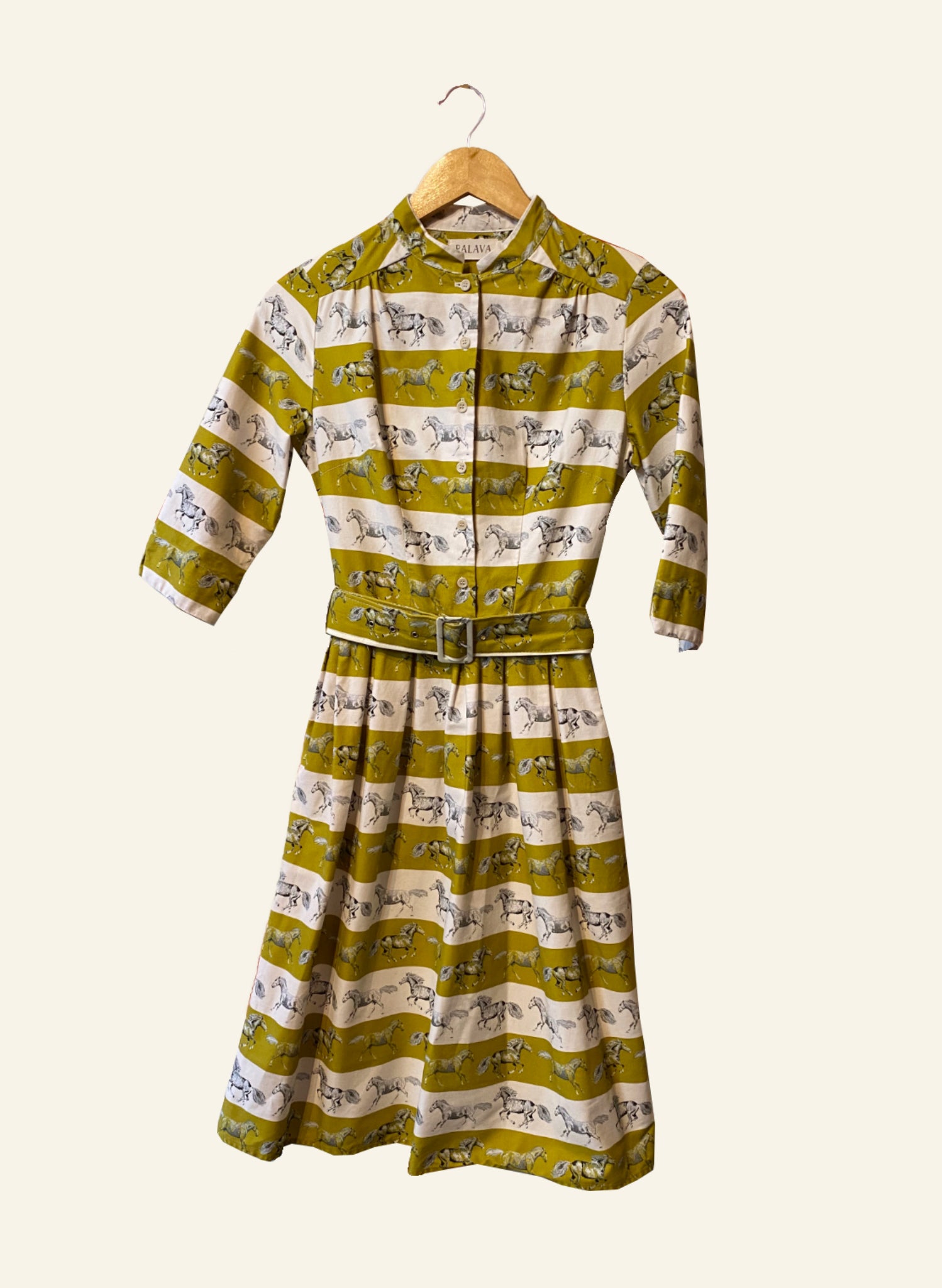 PRE LOVED - Cynthia - Mustard Horses Dress