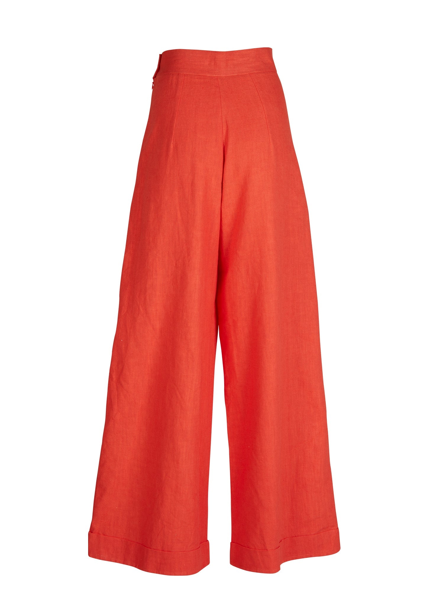Archive Sale - Size 08 - Josephine - Coral Linen Trousers