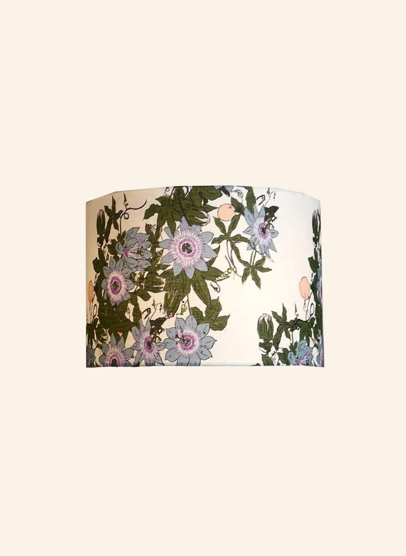 Drum Lampshade - Ivory Passionflower