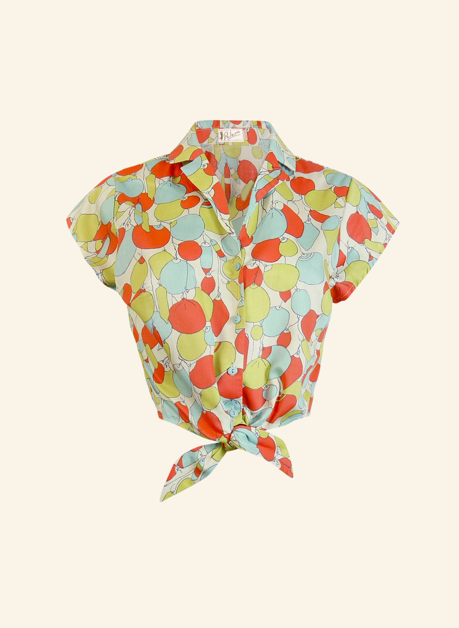 Colourful Buoys Tie-Waist Top | Organic Cotton | Made in UK