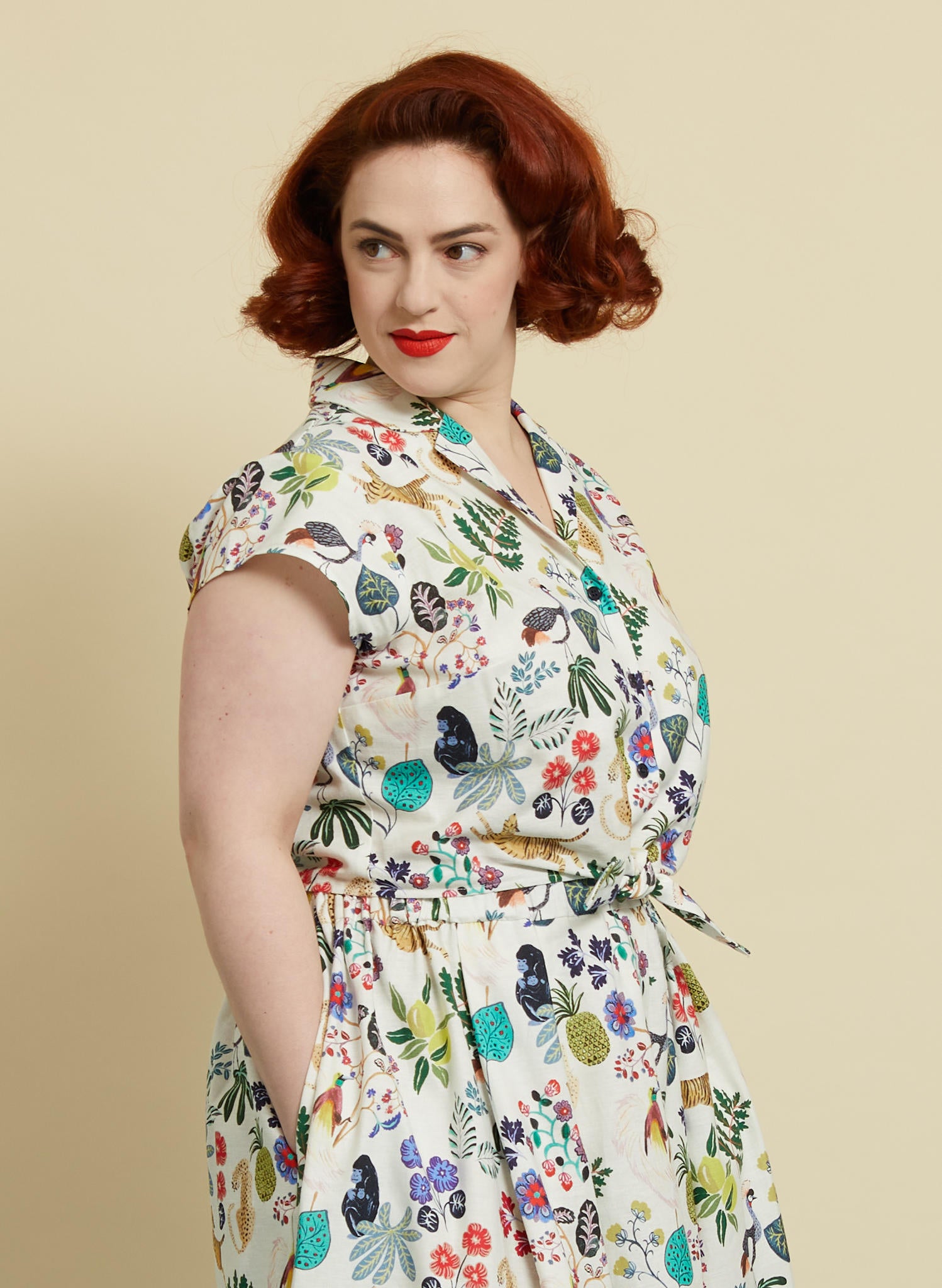 Paradise Garden Tie-Waist Top | Cotton & Linen | Made in UK